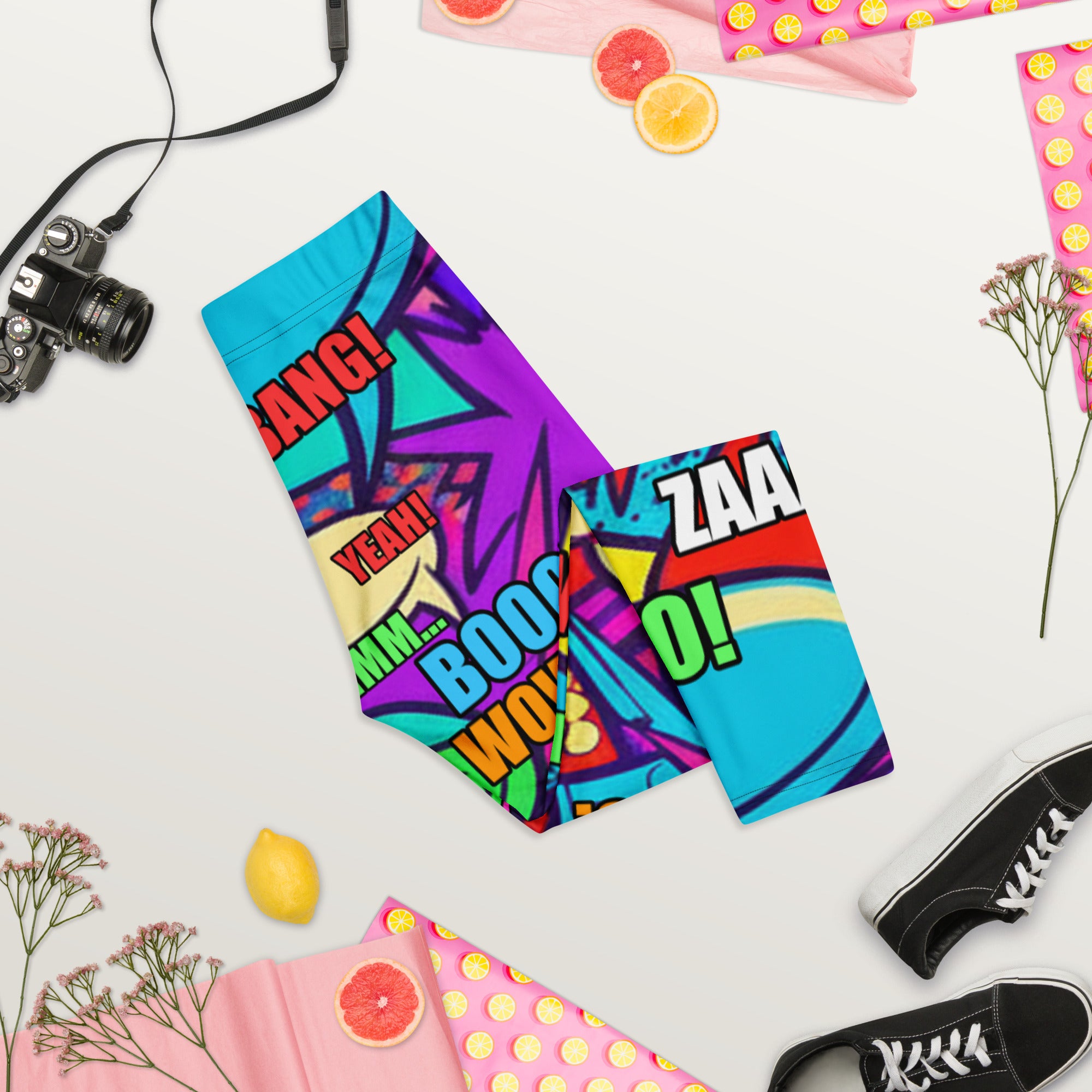 Pirate Comic Strip Capri Leggings | GearBunch