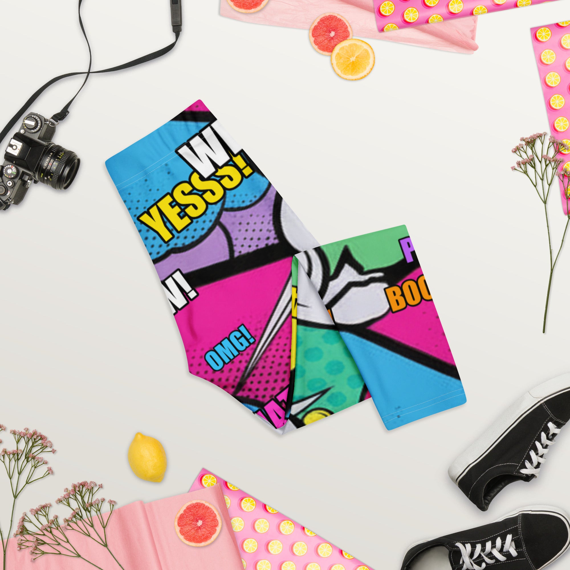 Comic Strip Pop Candy Capri Leggings | GearBunch