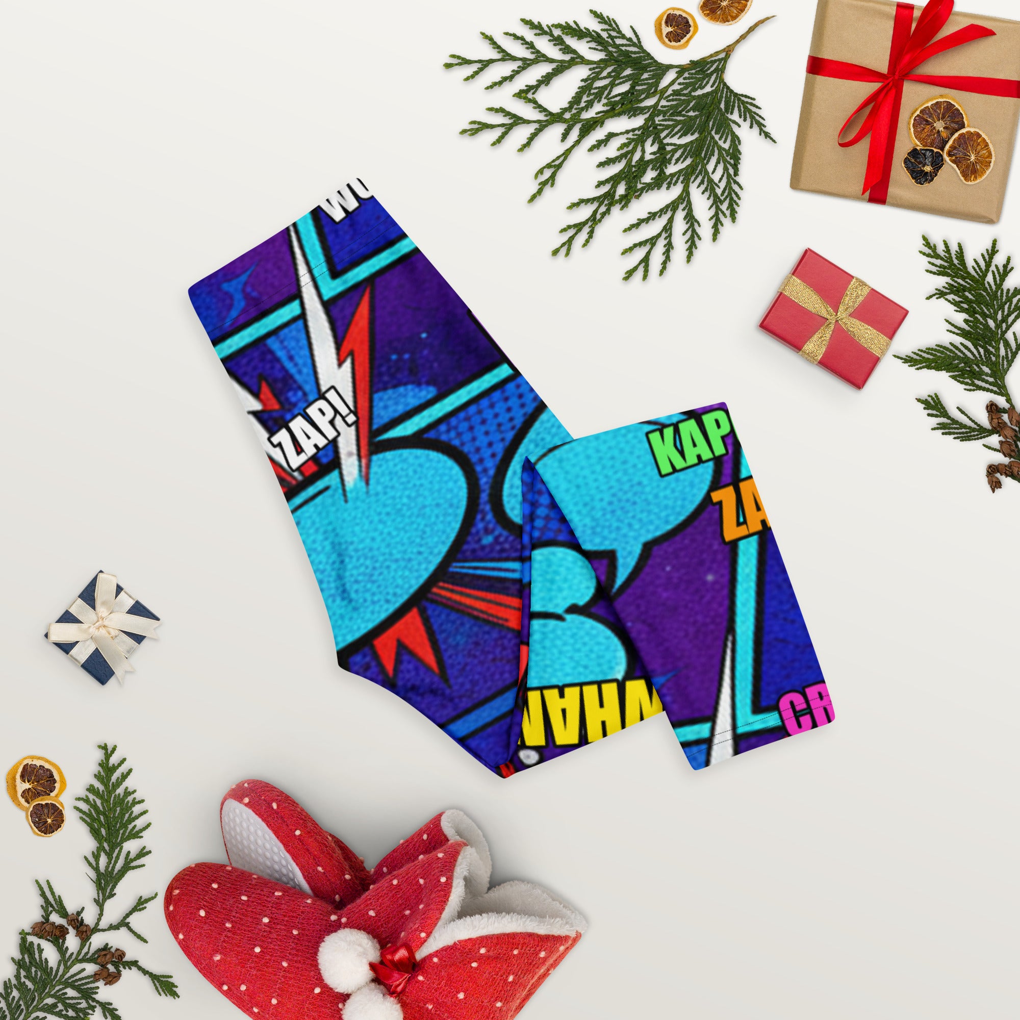 Comic Strip Space Battle Capri Leggings | GearBunch