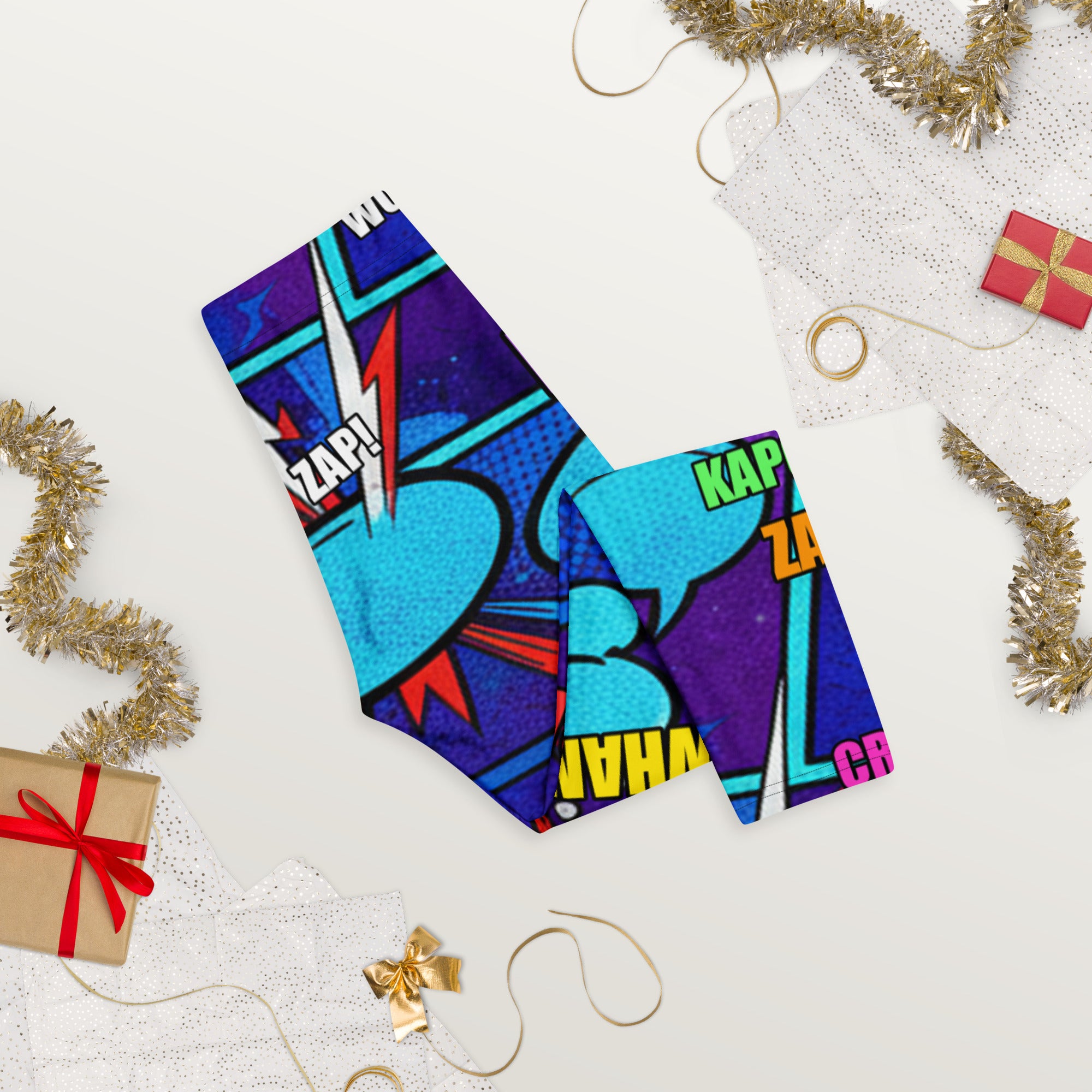 Comic Strip Space Battle Capri Leggings | GearBunch