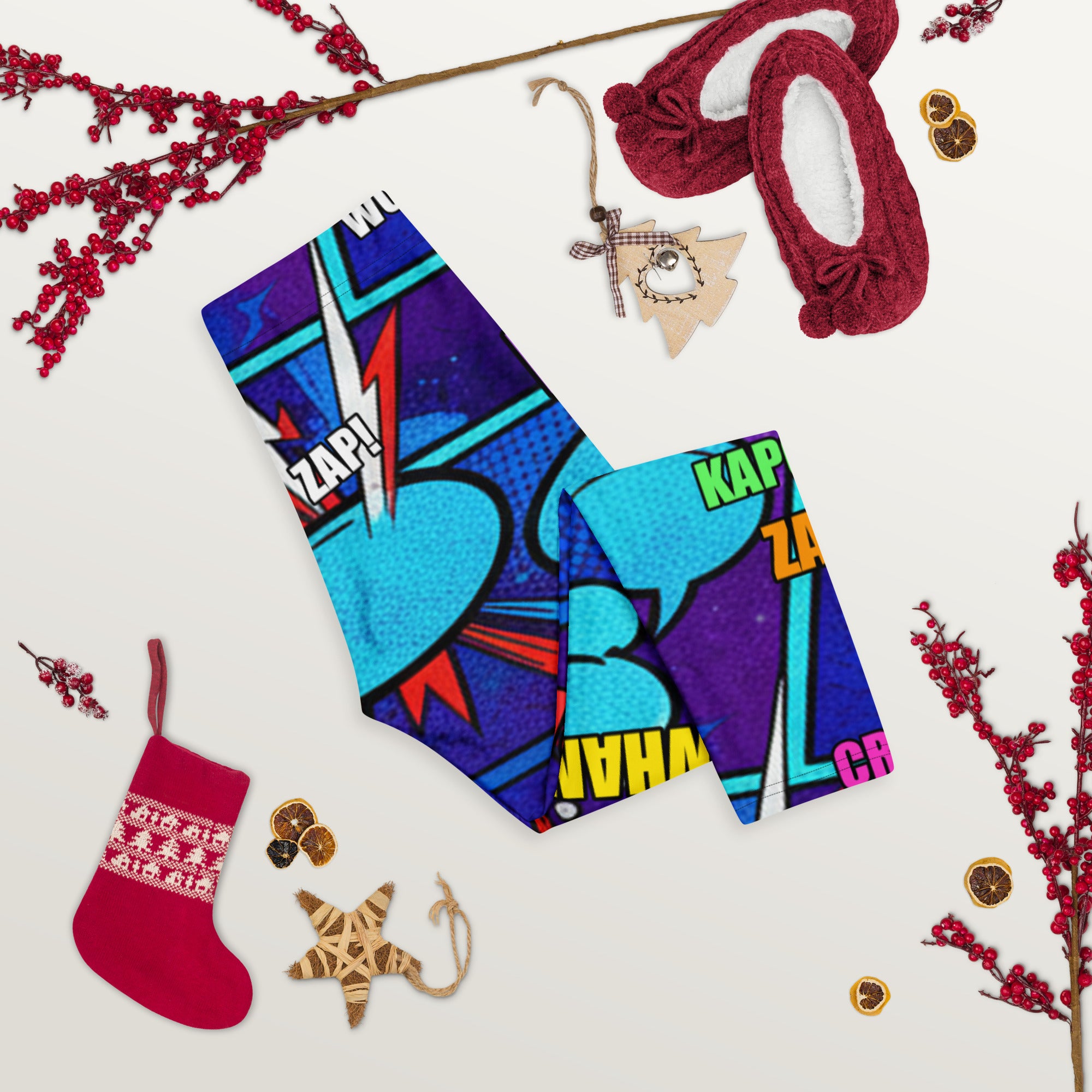 Comic Strip Space Battle Capri Leggings | GearBunch
