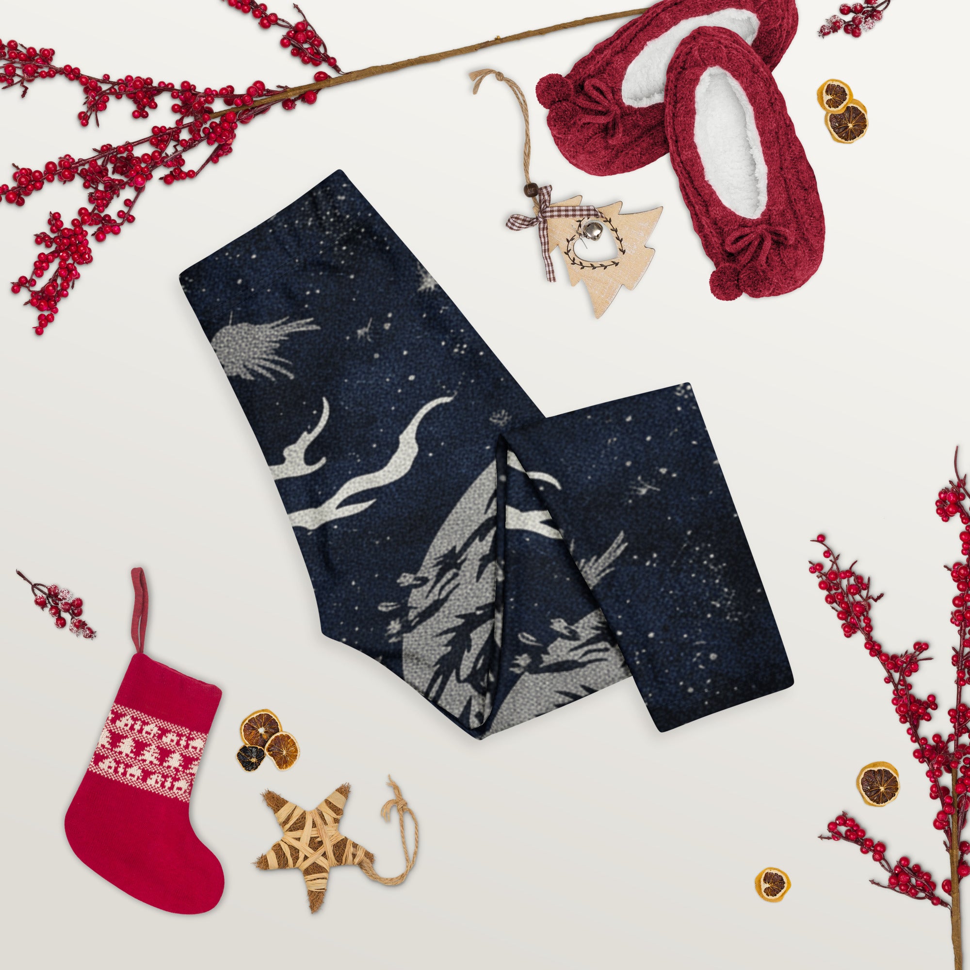 Moonlit Crow Capri Leggings | GearBunch