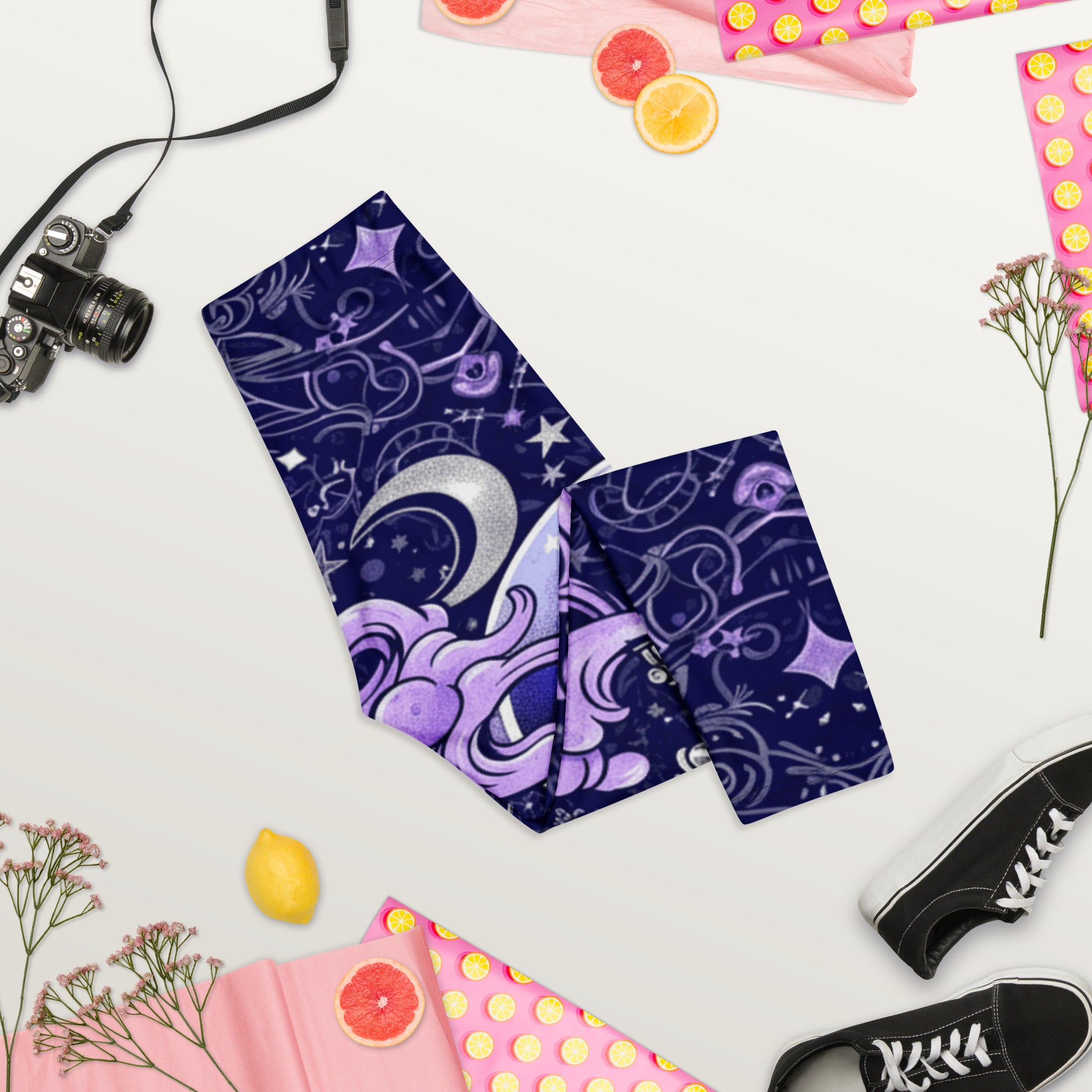 Crystal Ball Smoke Magic Capri Leggings | GearBunch