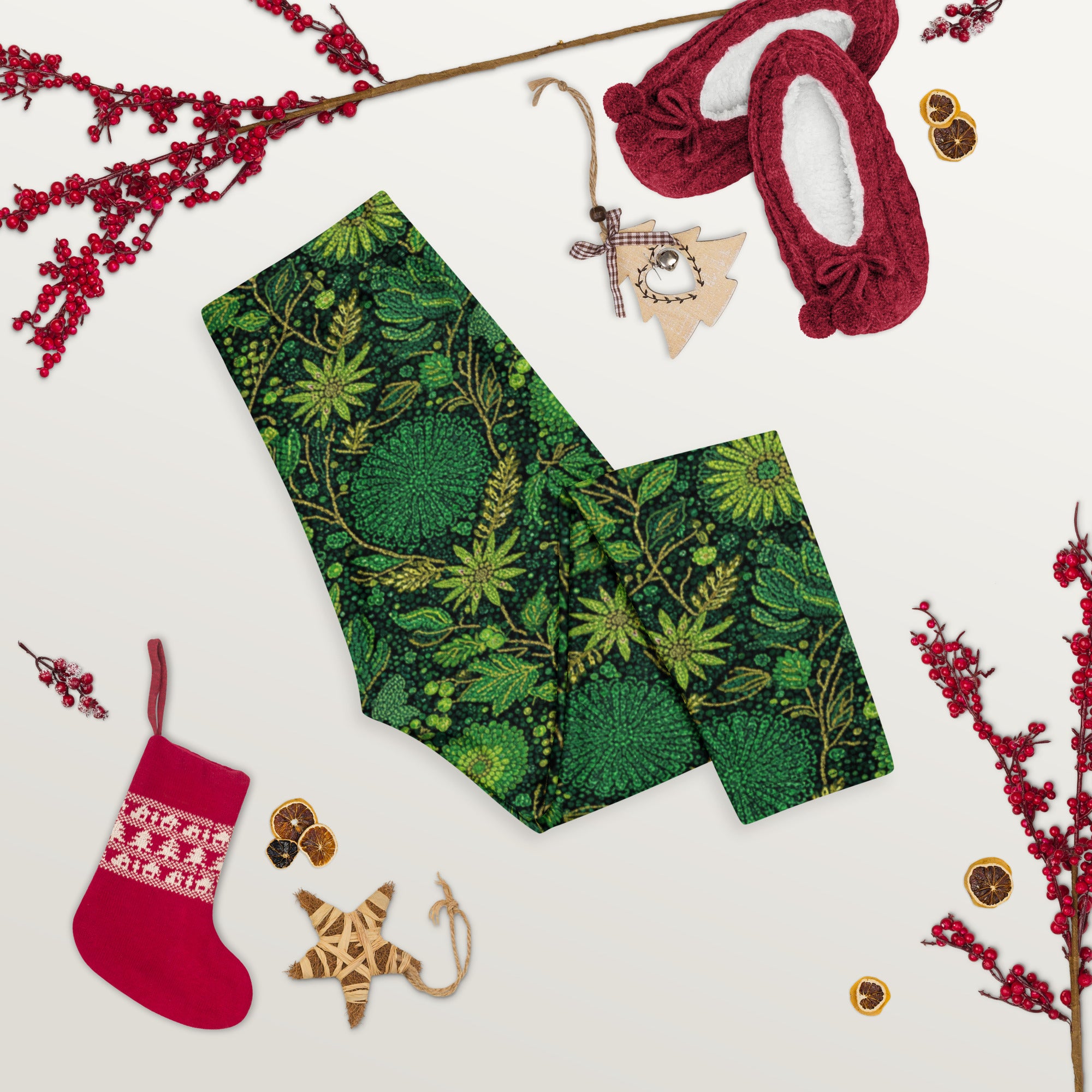 Emerald Jungle Capri Leggings | GearBunch