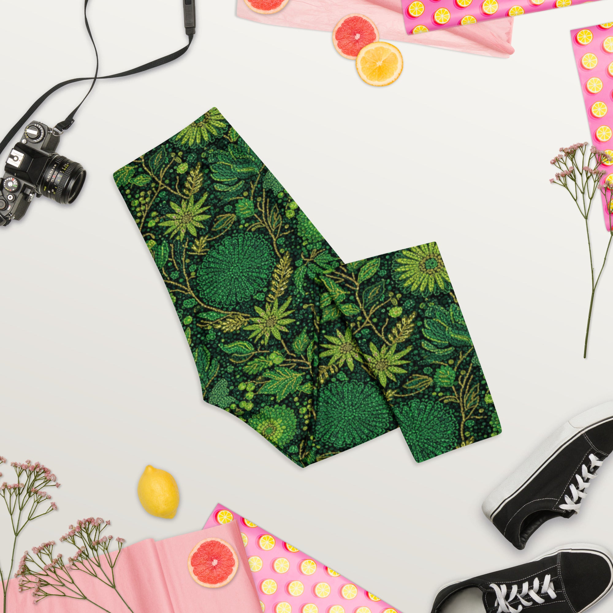 Emerald Jungle Capri Leggings | GearBunch