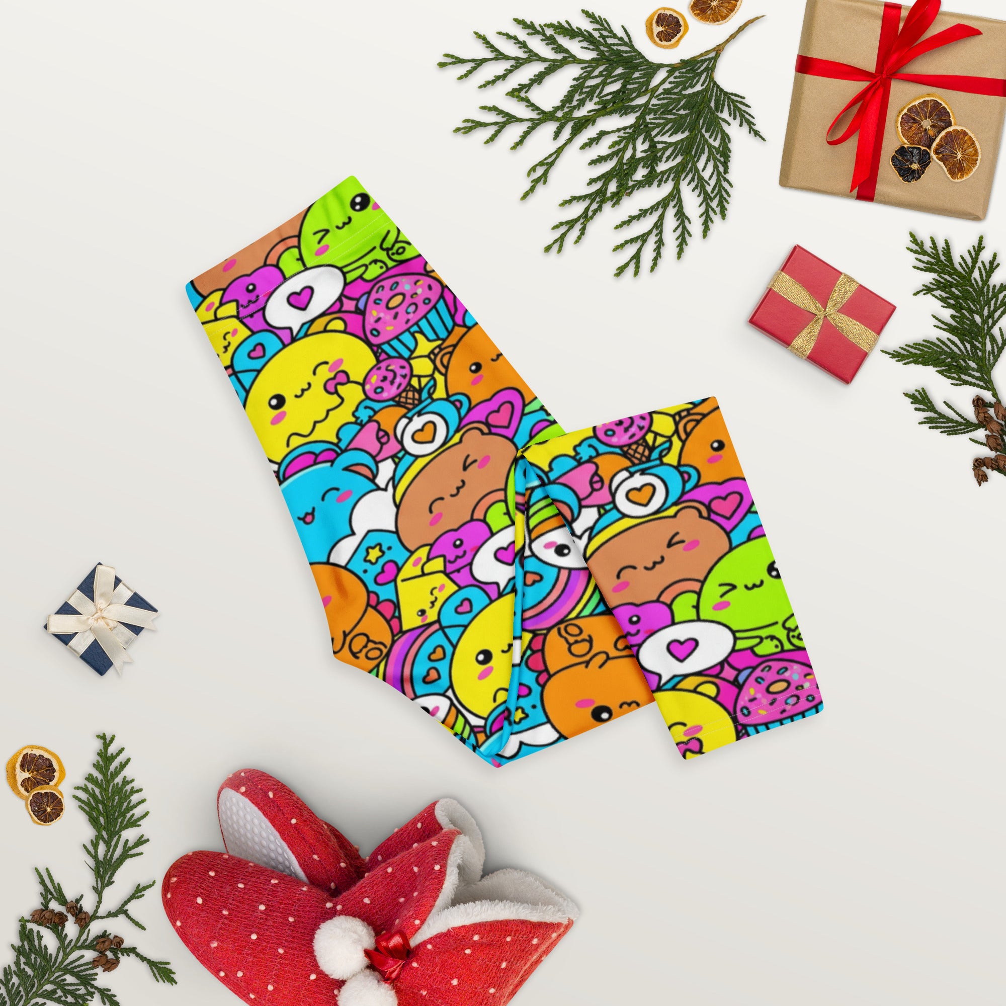 Kawaii Dinosaur Stomp Capri Leggings | GearBunch