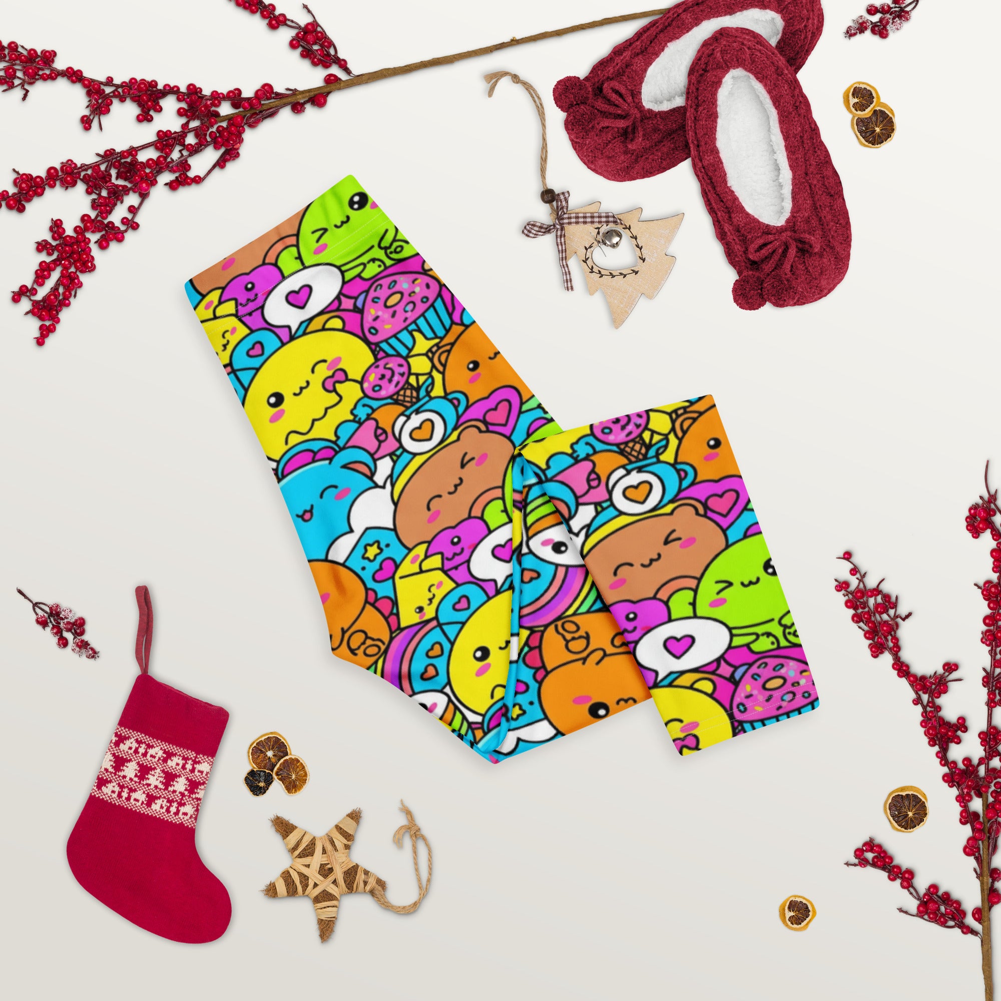 Kawaii Dinosaur Stomp Capri Leggings | GearBunch