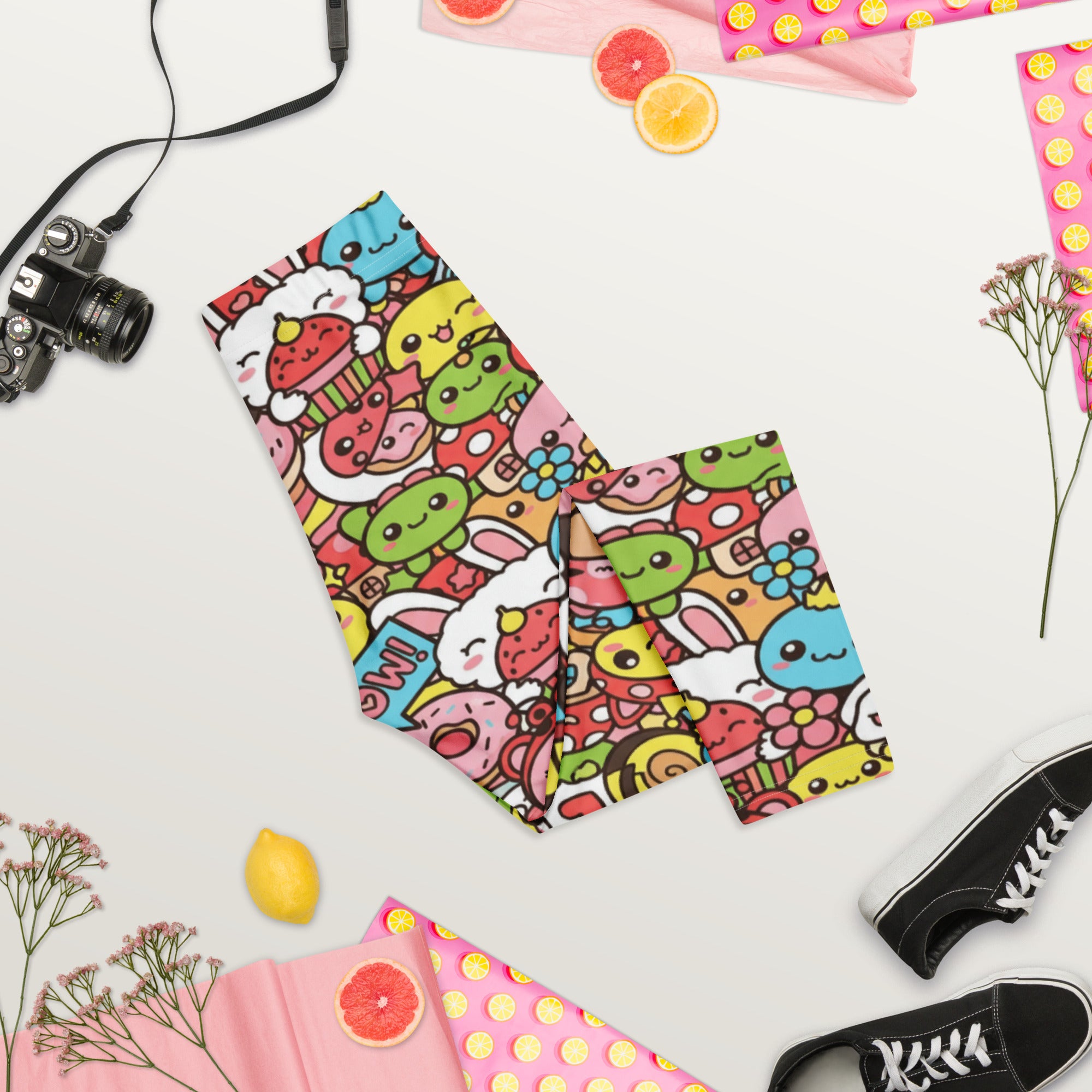 Kawaii Garden Bugs Capri Leggings | GearBunch