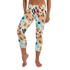 Colorful Cow Print Capris Front View