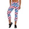 Watercolor Patriot Capris Front View