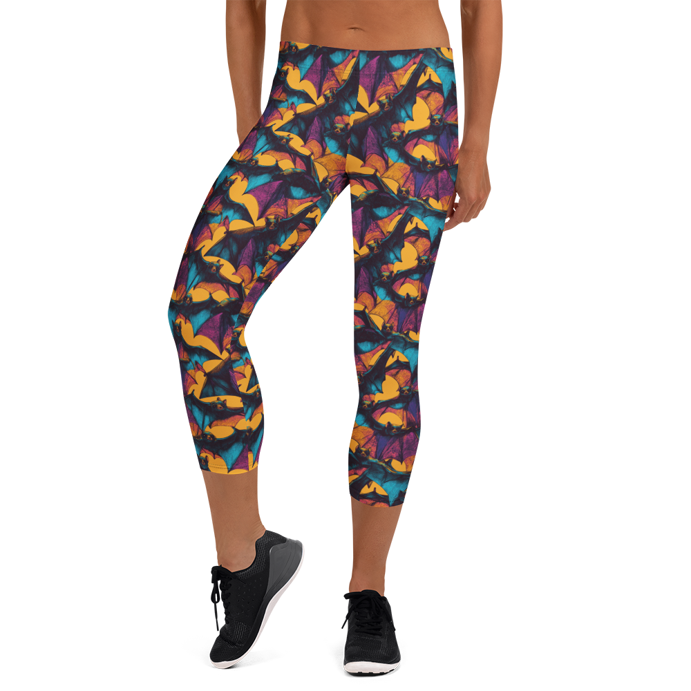 Bat Horror Capris Front View