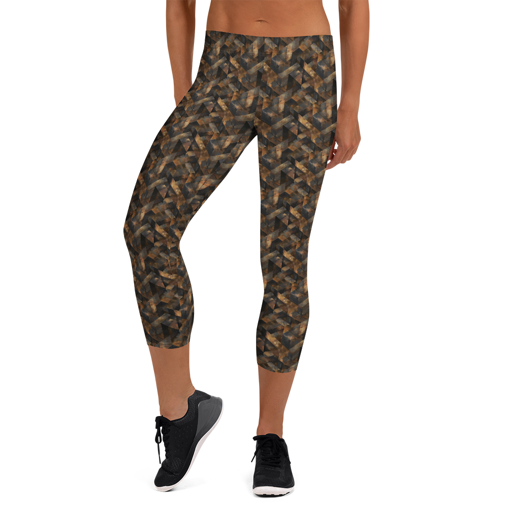 Copper Tetris Capris Front View