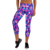 Women's electric dream printed capris front view