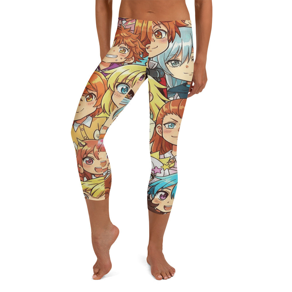 Anime Cat Cafe Capri Leggings | GearBunch