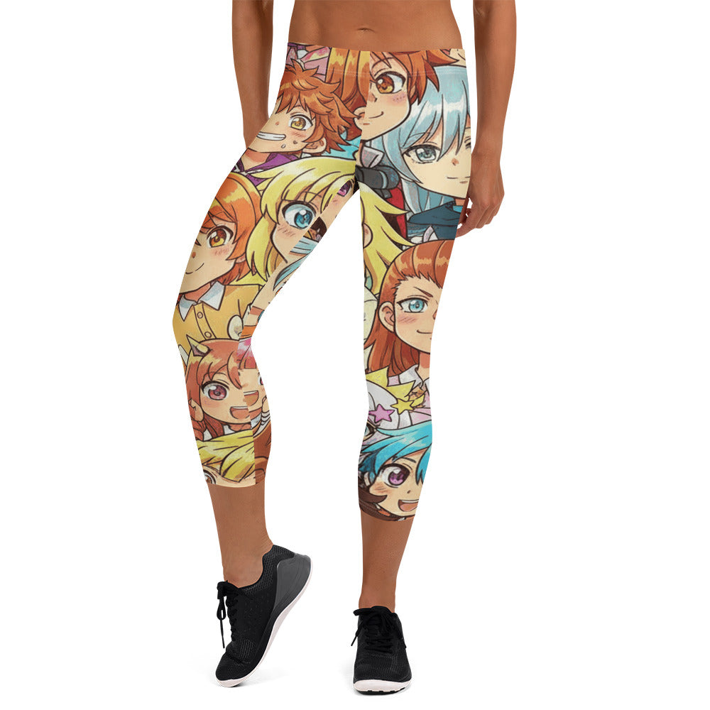 Anime Cat Cafe Capri Leggings | GearBunch