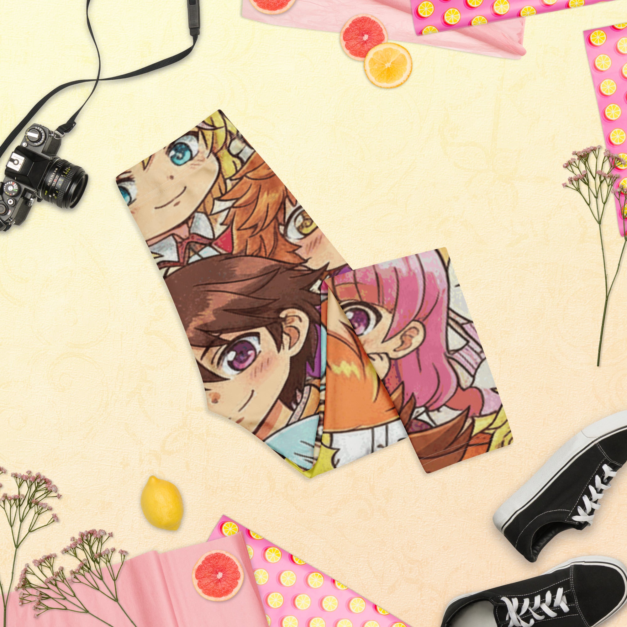 Anime Cat Cafe Capri Leggings | GearBunch