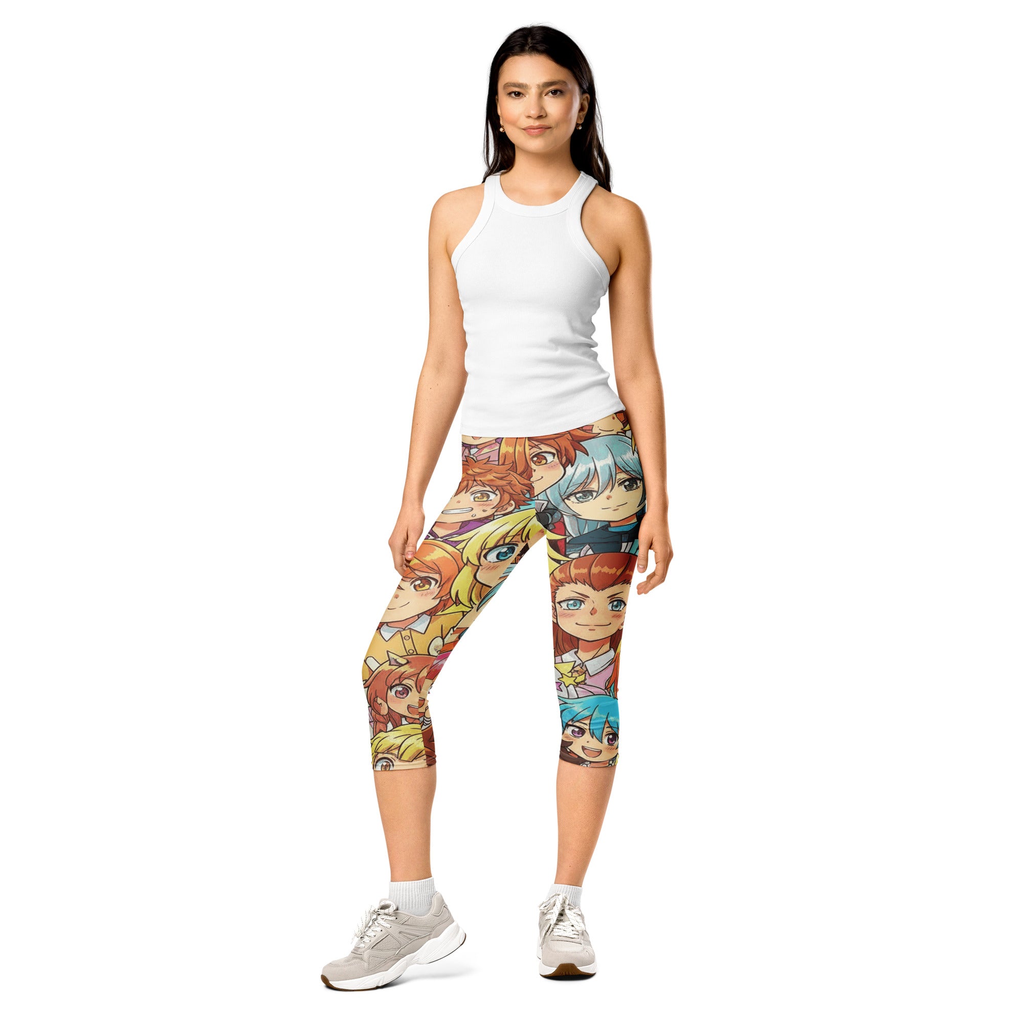 Anime Cat Cafe Capri Leggings | GearBunch