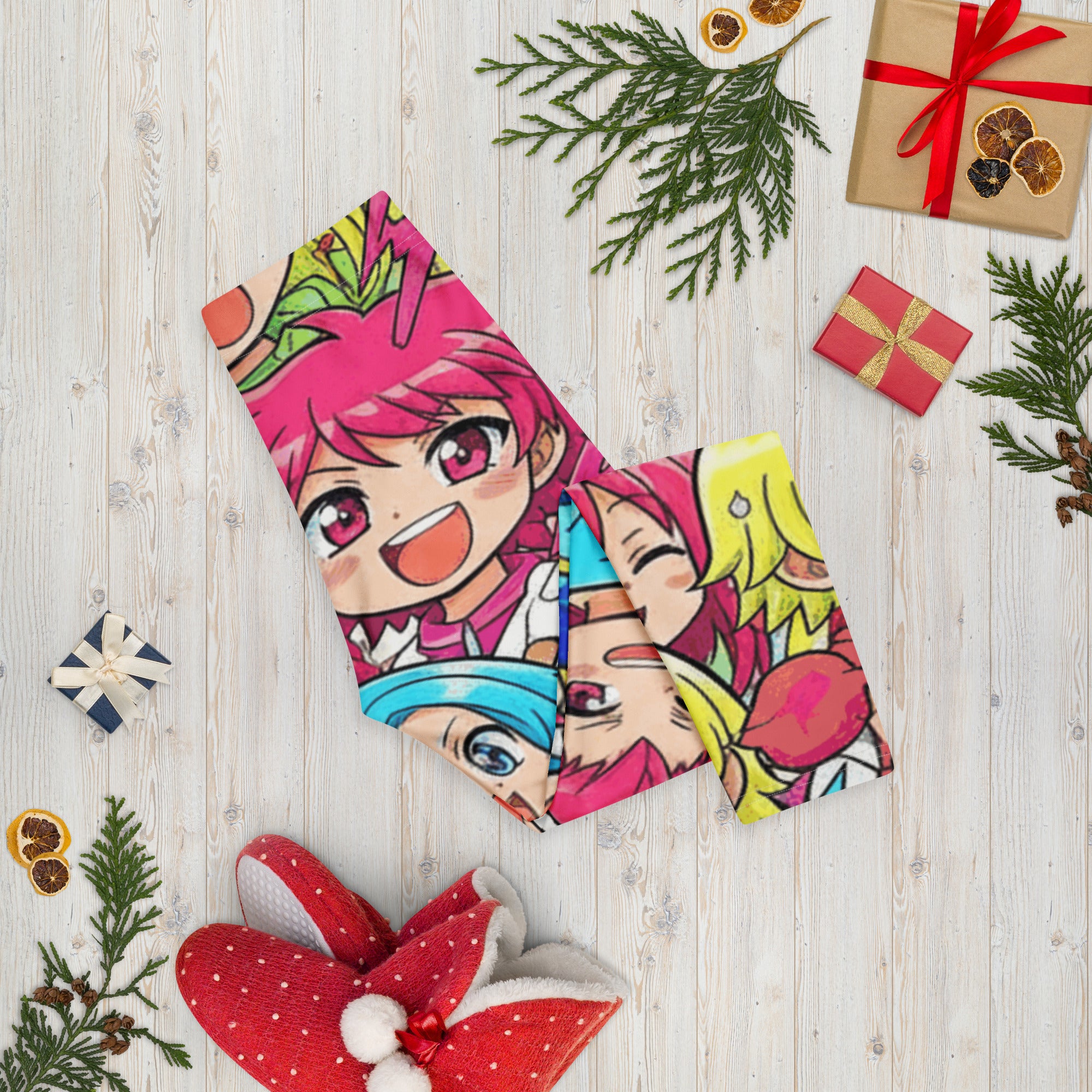 Anime Collage Chibi Party Capri Leggings | GearBunch