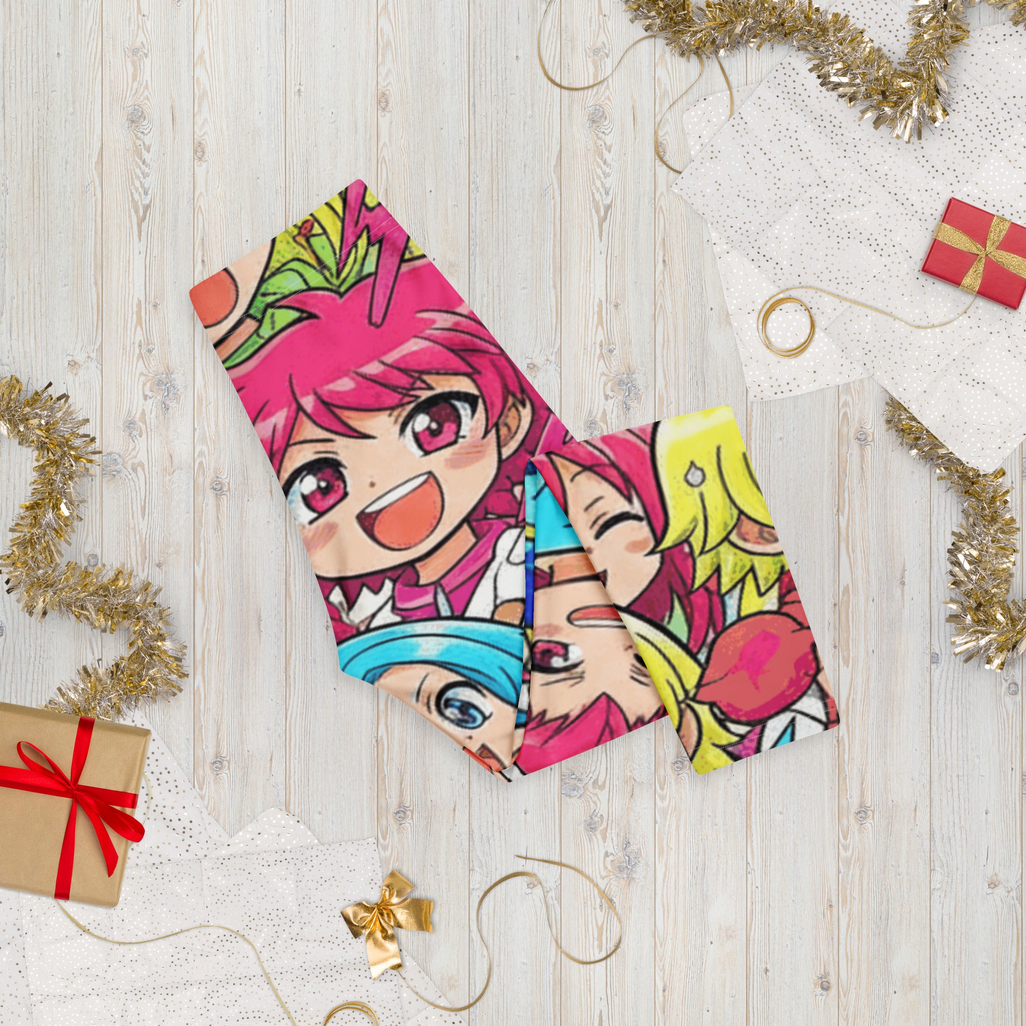 Anime Collage Chibi Party Capri Leggings | GearBunch