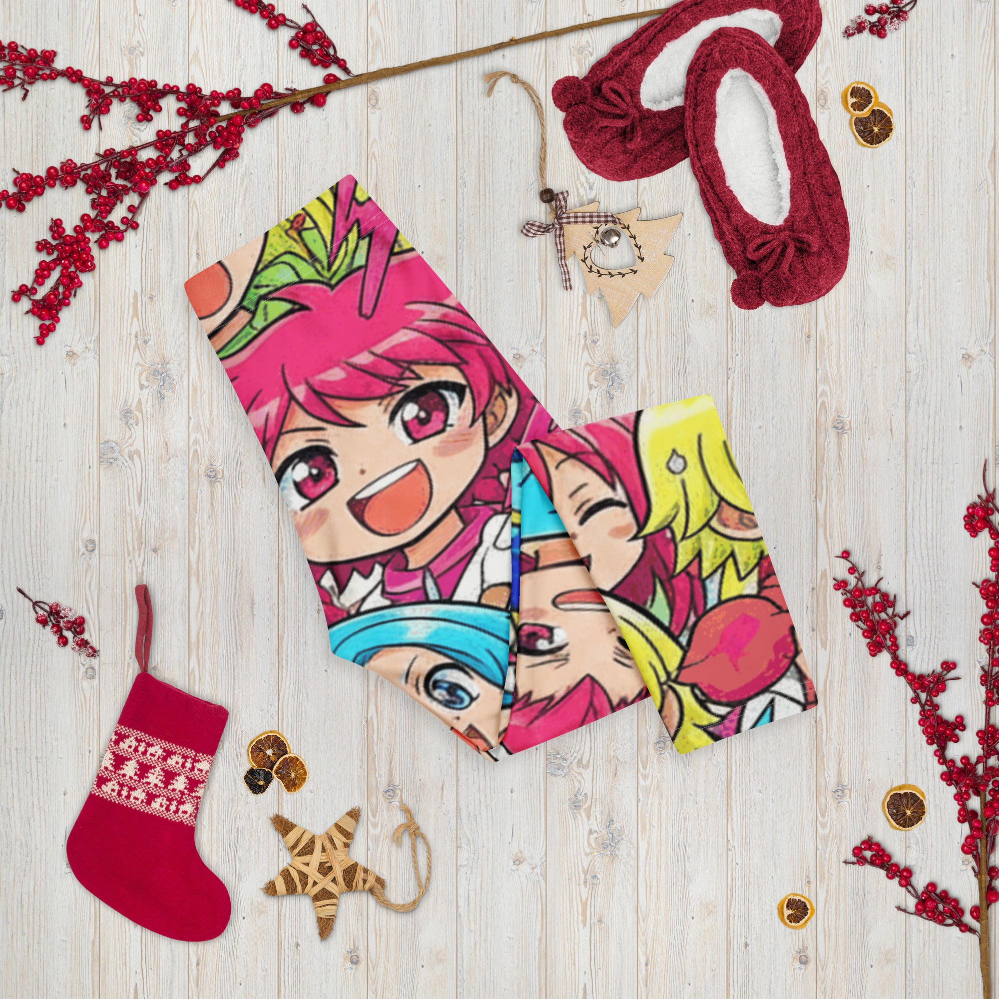 Anime Collage Chibi Party Capri Leggings | GearBunch