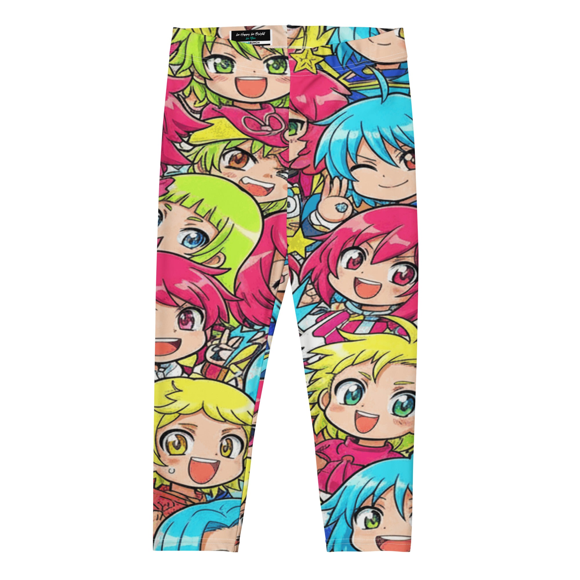 Anime Collage Chibi Party Capri Leggings | GearBunch