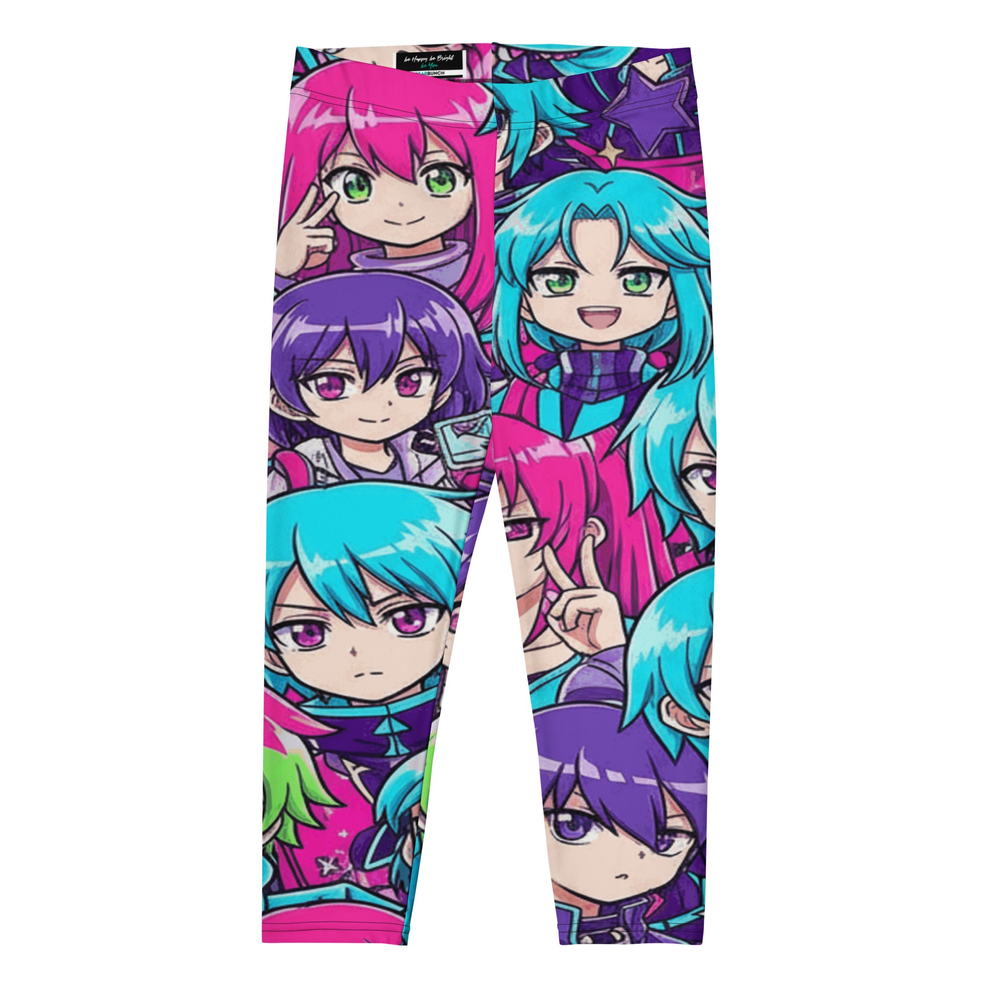 Anime Collage Cyberpunk Capri Leggings | GearBunch