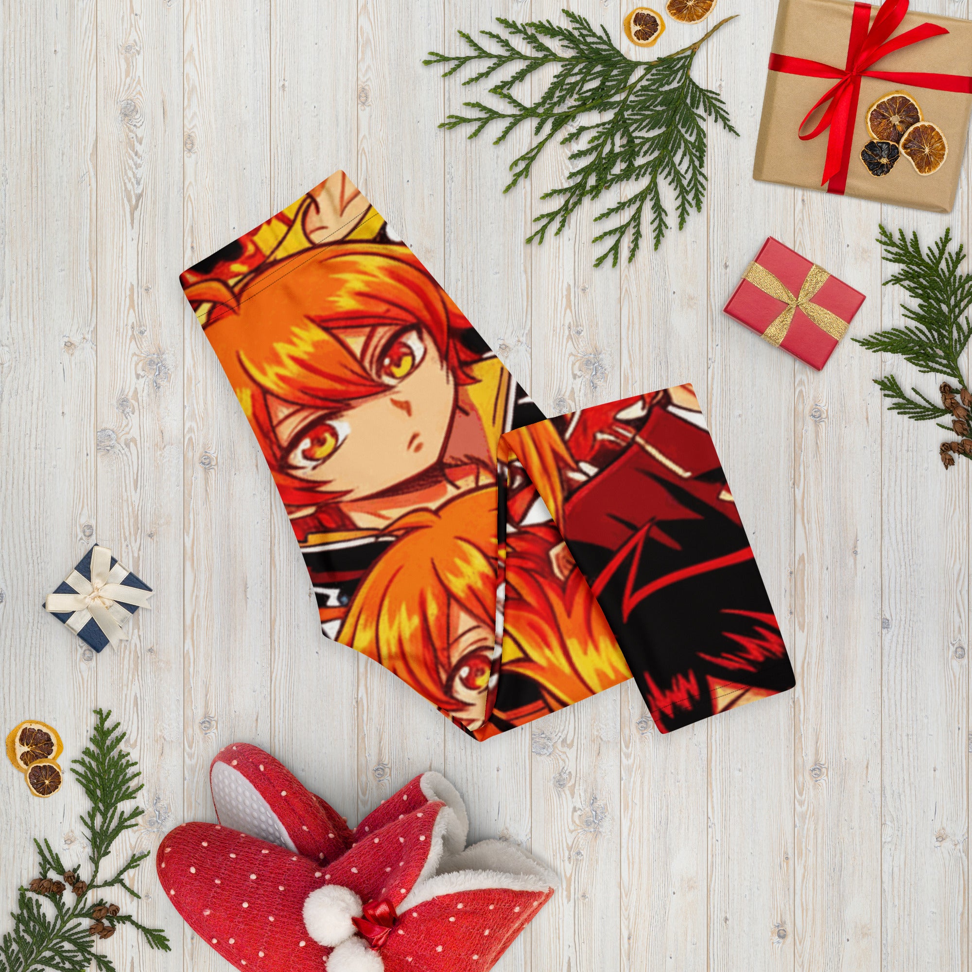 Anime Fire Spirit Capri Leggings | GearBunch