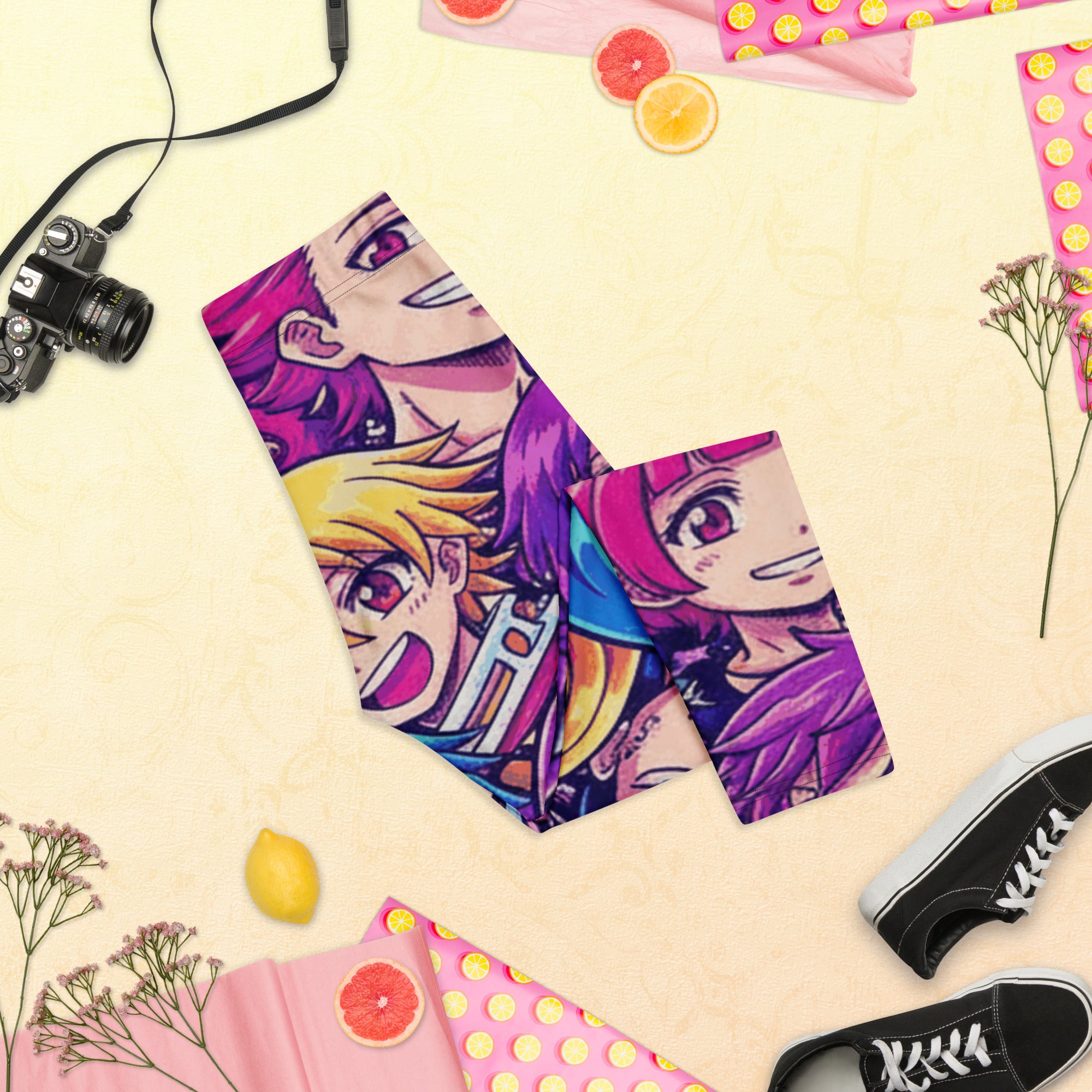 Anime Galaxy Hero Capri Leggings | GearBunch