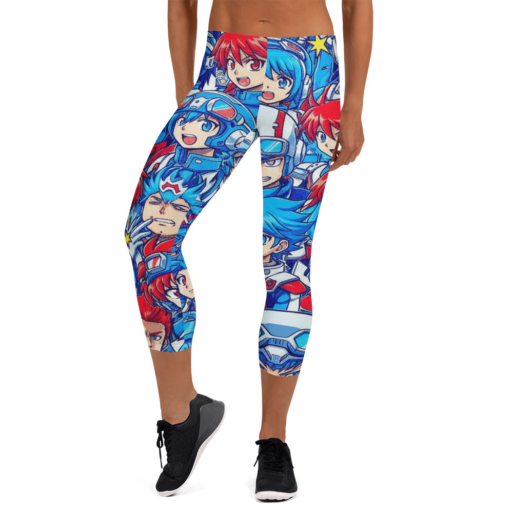 Anime Mecha Pilot Capri Leggings | GearBunch