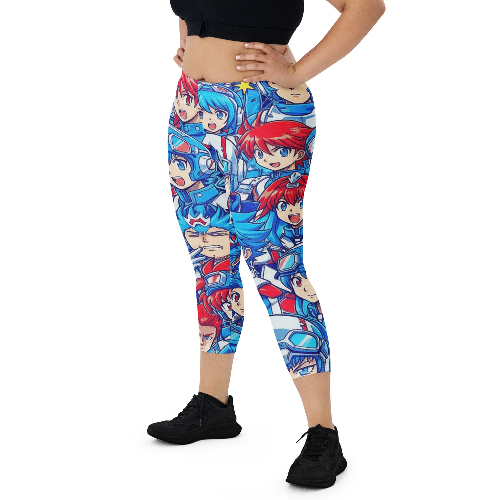 Anime Mecha Pilot Capri Leggings | GearBunch