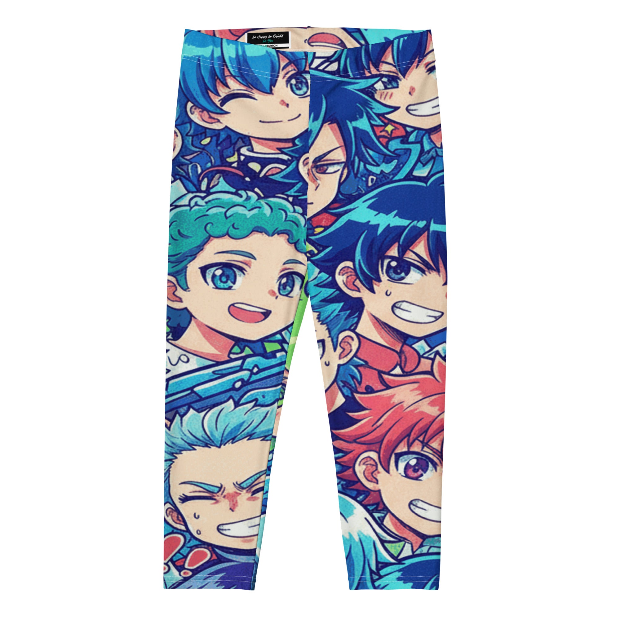 Anime Ocean Wave Capri Leggings | GearBunch