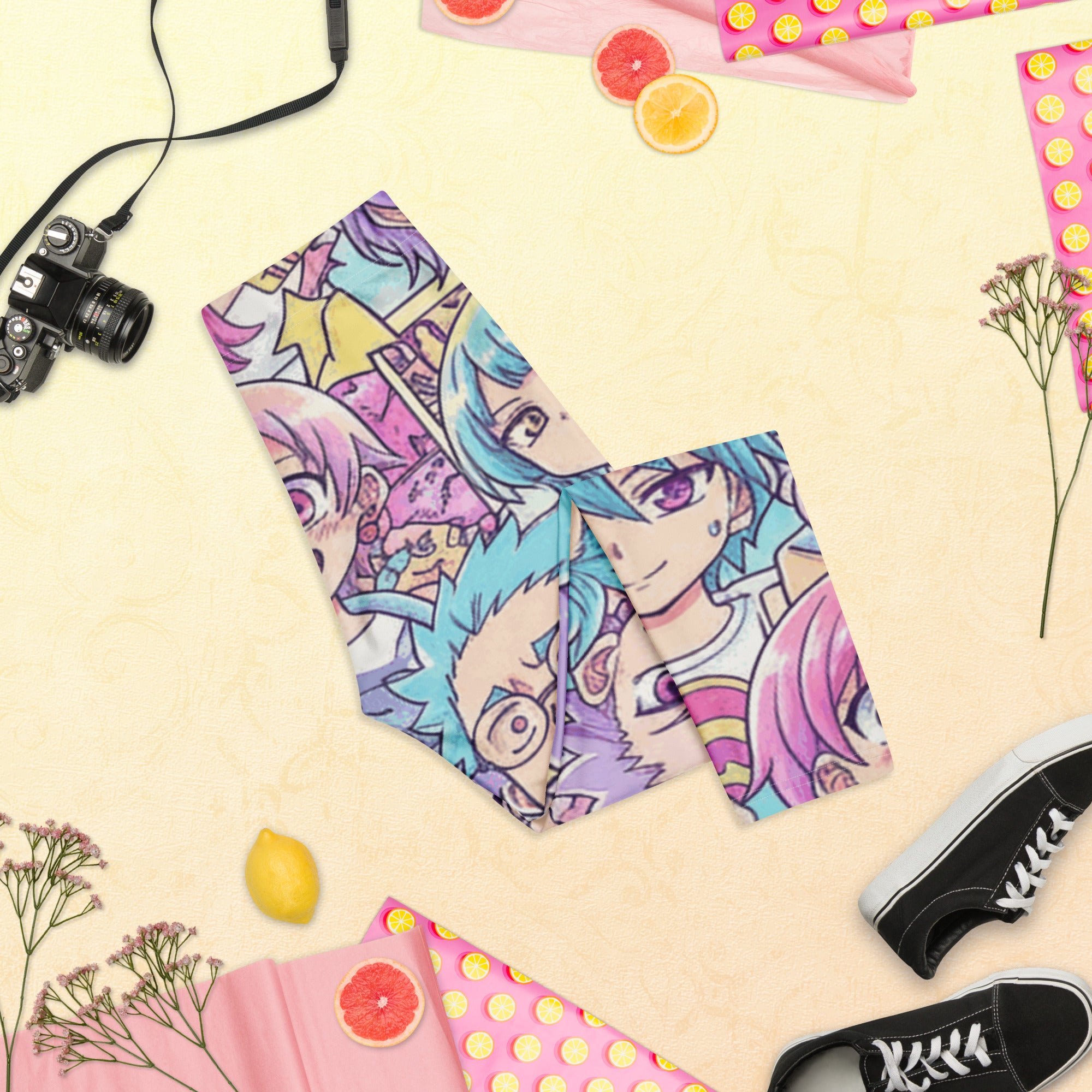 Anime Pastel Dream Capri Leggings | GearBunch