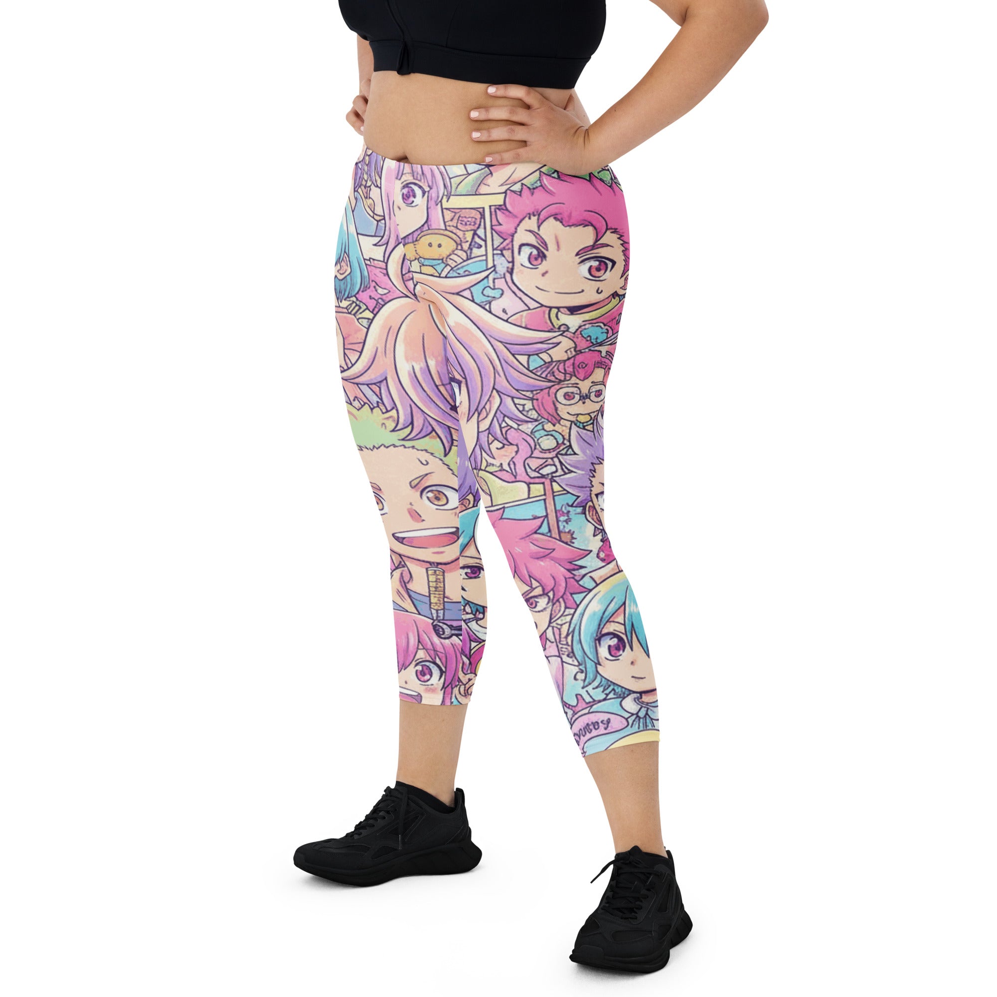Anime Pastel Dream Capri Leggings | GearBunch