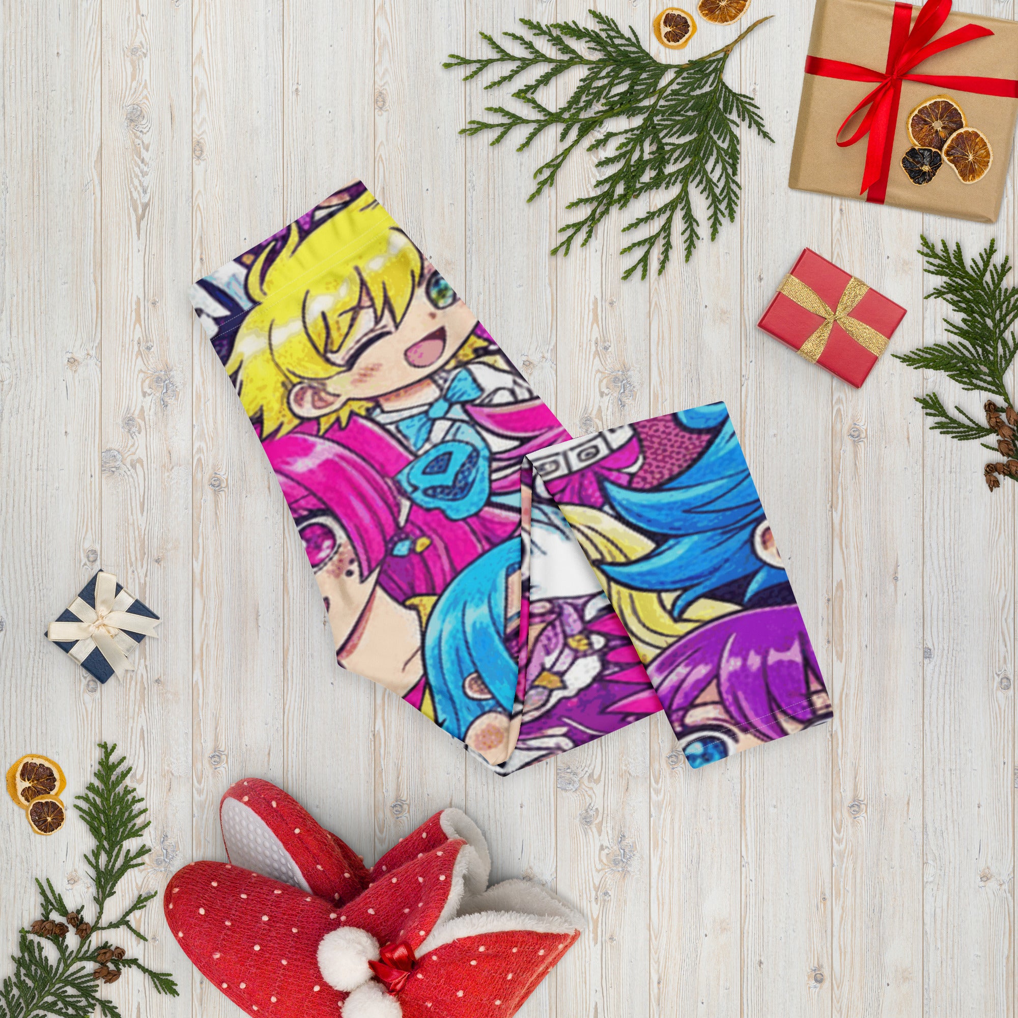 Anime Collage Pop Idol Capri Leggings | GearBunch