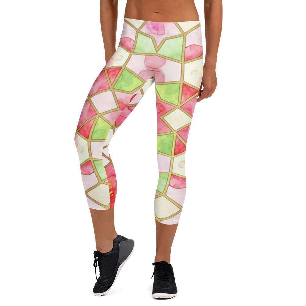 Cherry Blossom Capri Leggings | GearBunch