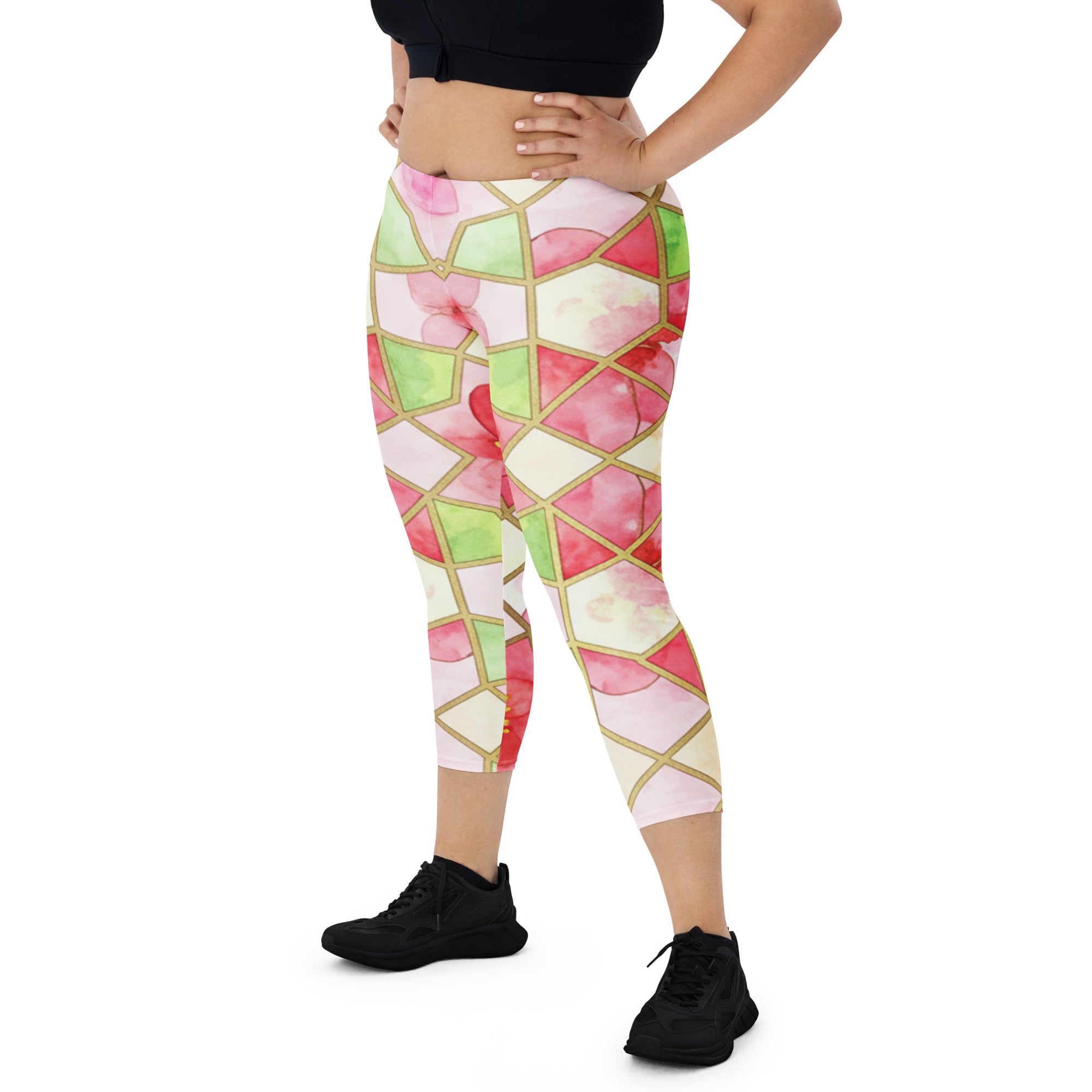 Cherry Blossom Capri Leggings | GearBunch
