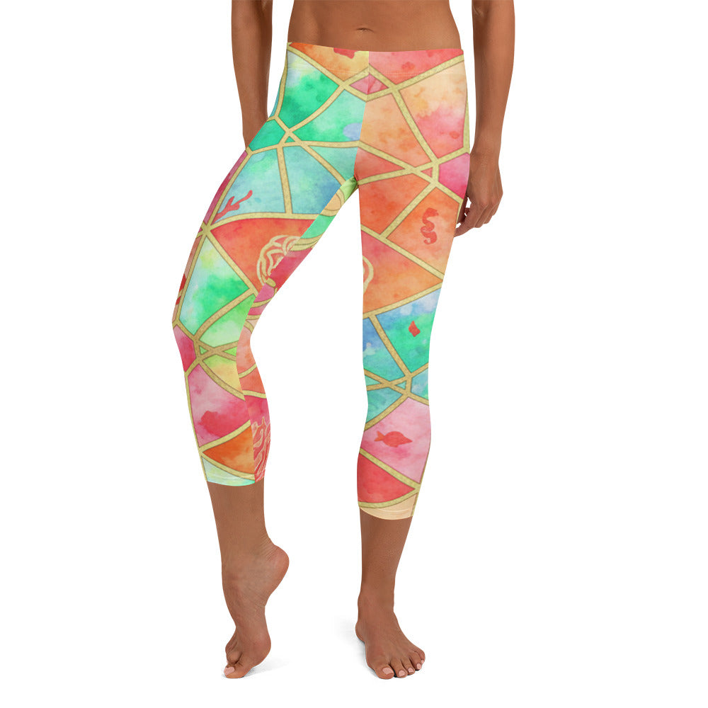 Coral Reef Capri Leggings | GearBunch