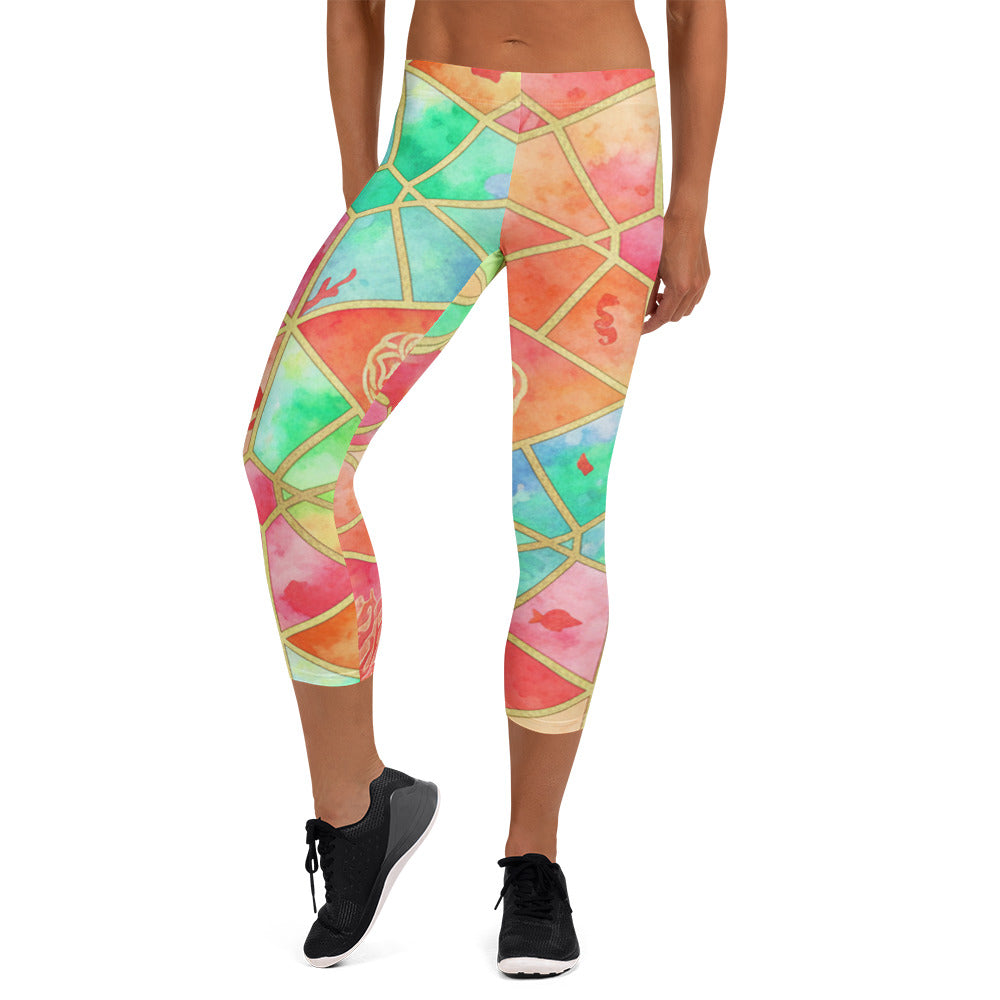 Coral Reef Capri Leggings | GearBunch