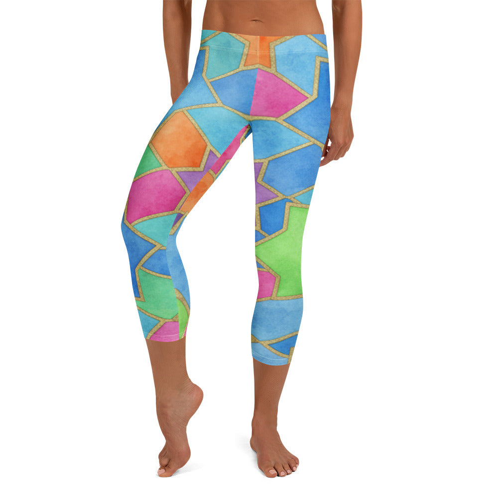 Arabic Festival Capri Leggings | GearBunch