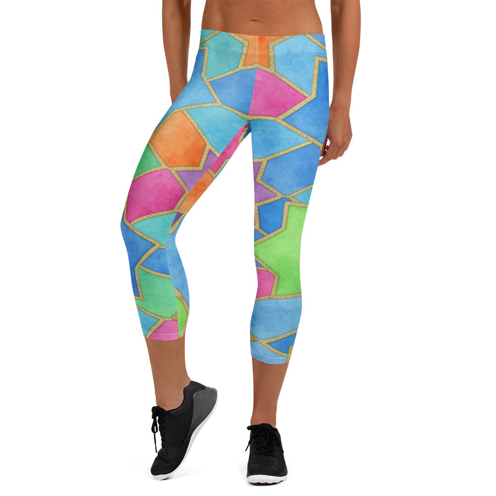 Arabic Festival Capri Leggings | GearBunch