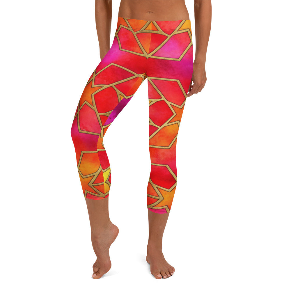 Fire Opal Capri Leggings | GearBunch