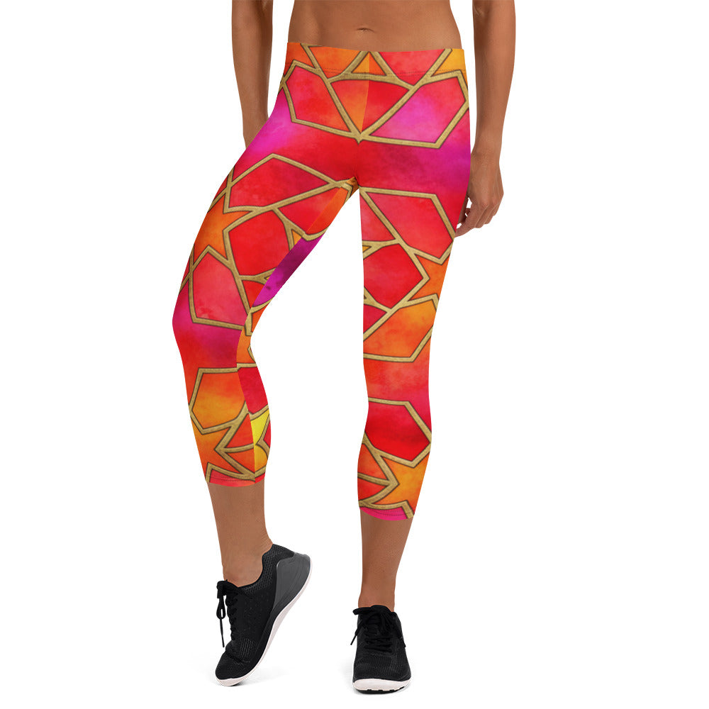 Fire Opal Capri Leggings | GearBunch