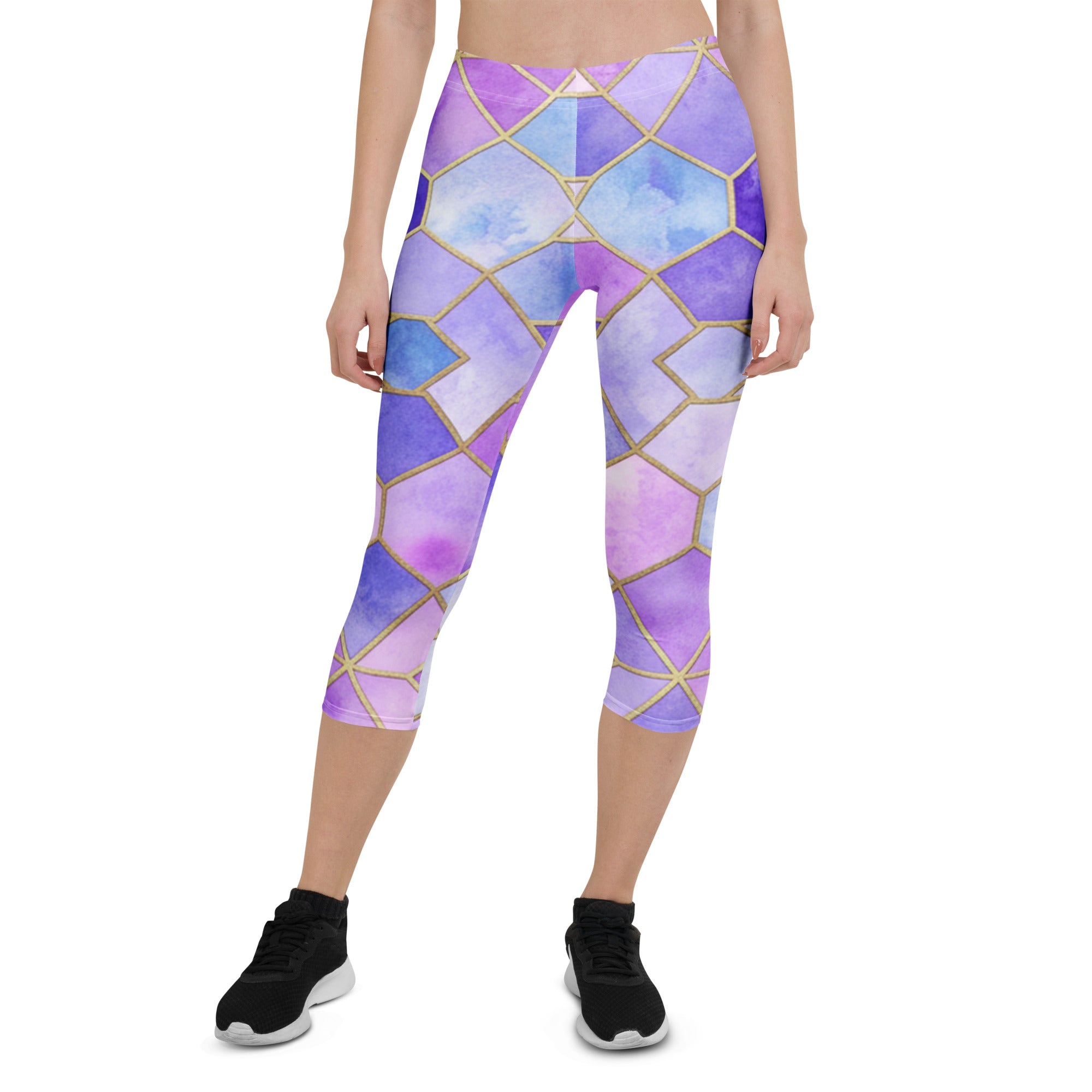 Lavender Fields Capri Leggings | GearBunch