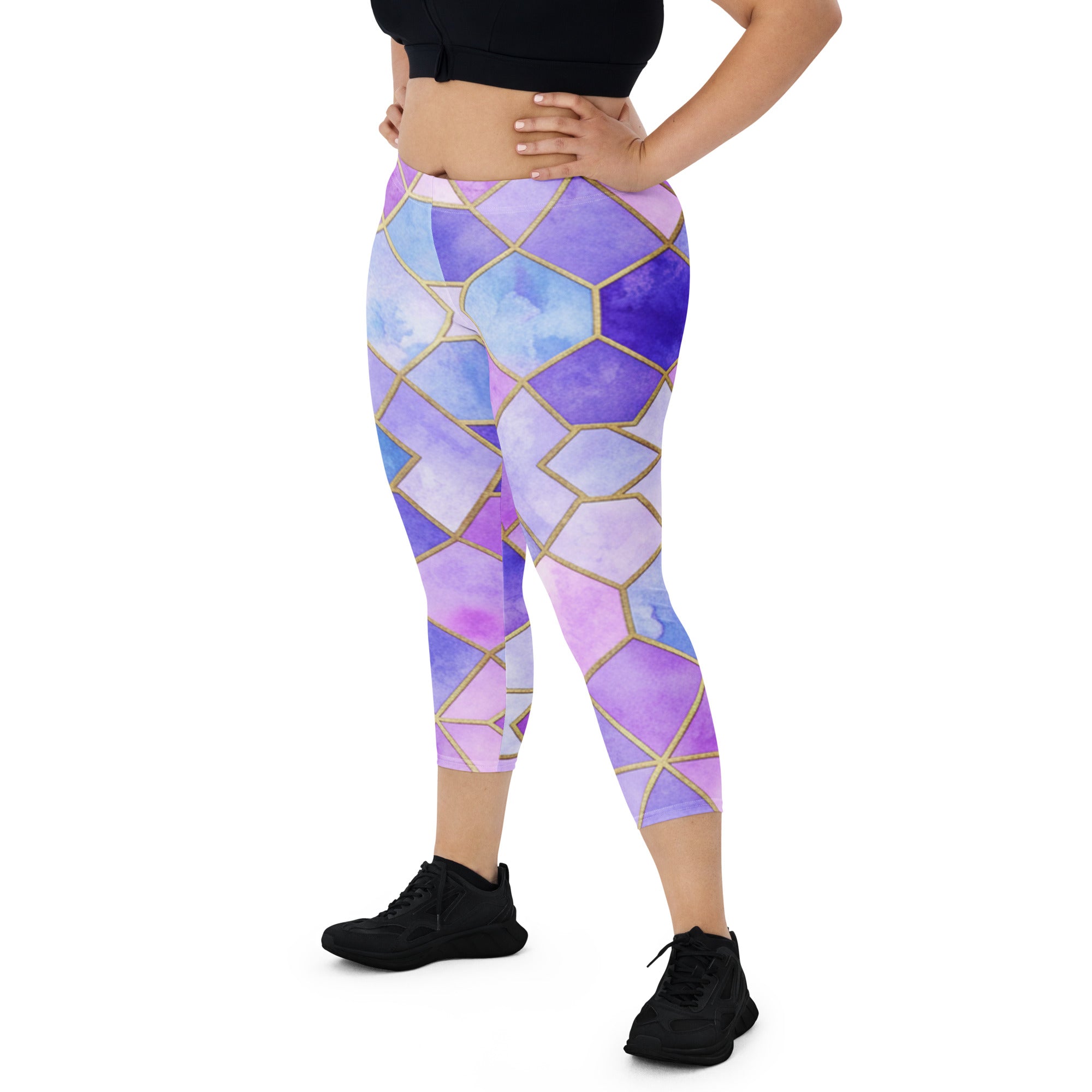 Lavender Fields Capri Leggings | GearBunch