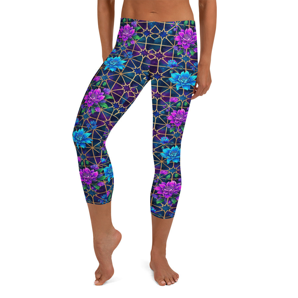 Midnight Galaxy Capri Leggings | GearBunch