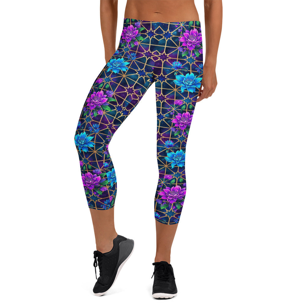 Midnight Galaxy Capri Leggings | GearBunch