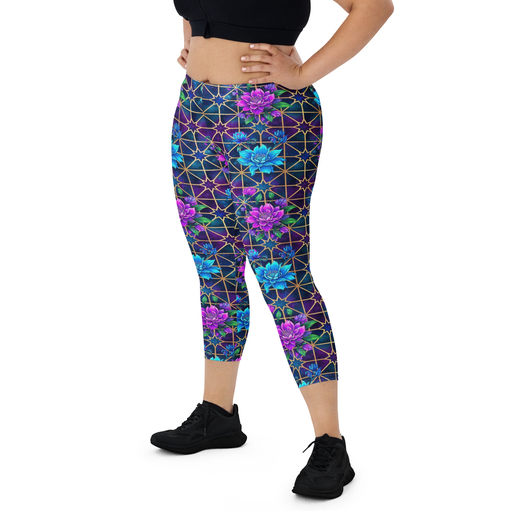 Midnight Galaxy Capri Leggings | GearBunch