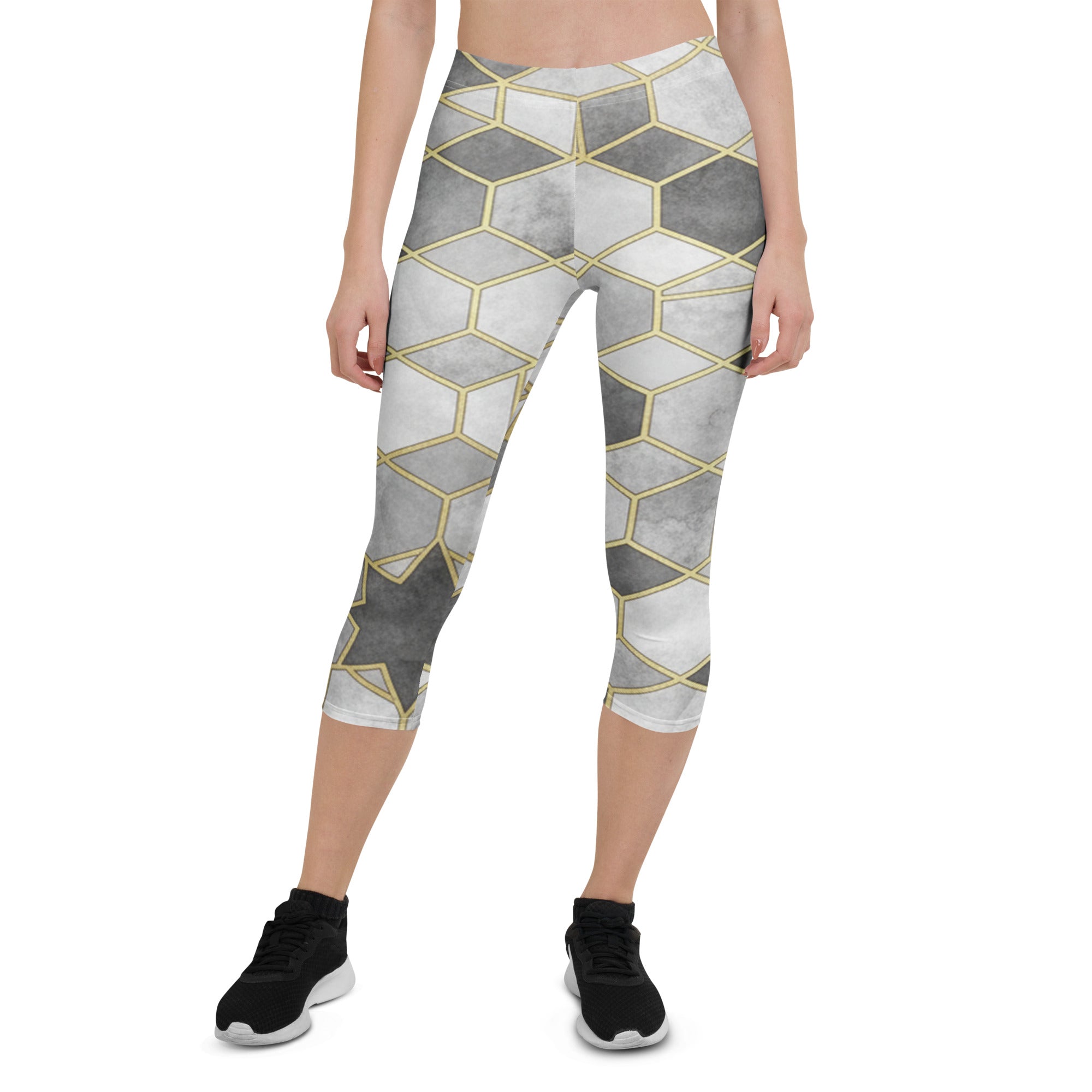 Monochrome Luxe Capri Leggings | GearBunch