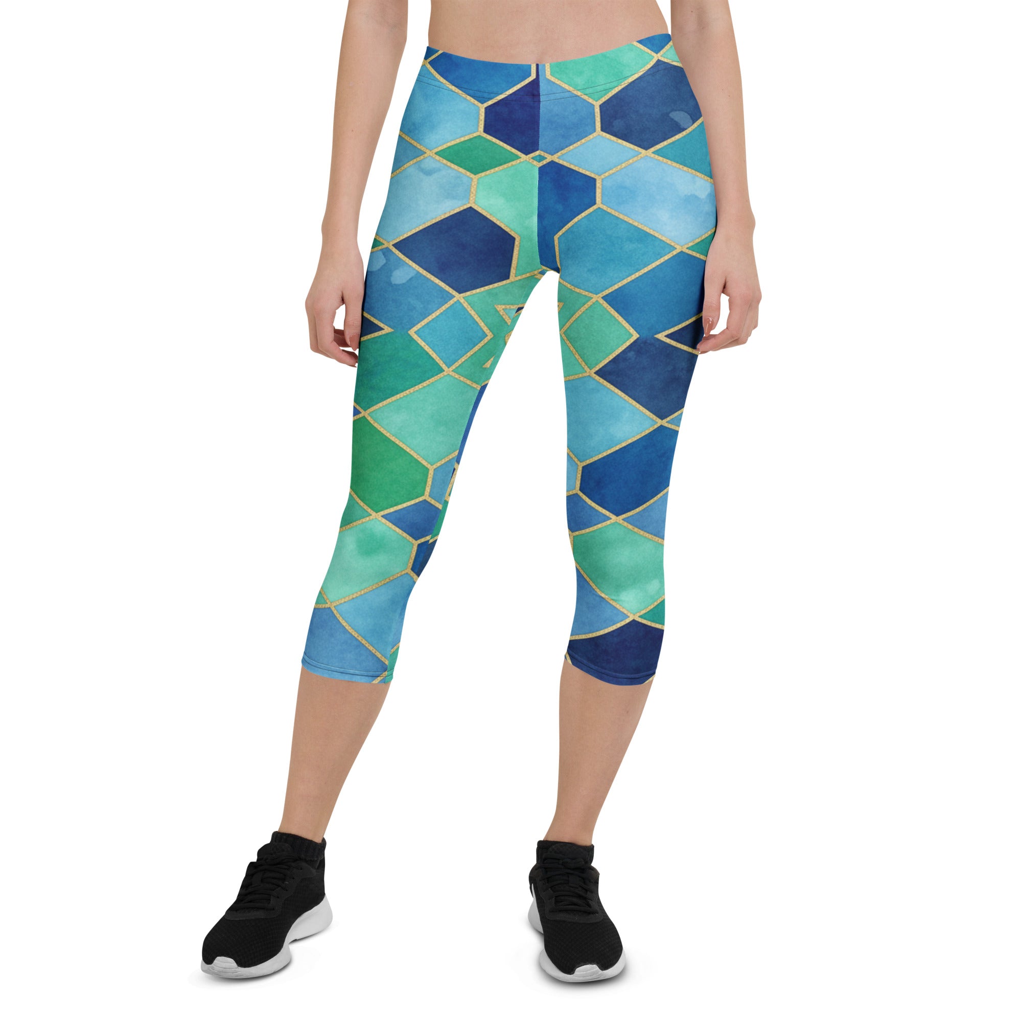 Ocean Blues Capri Leggings | GearBunch