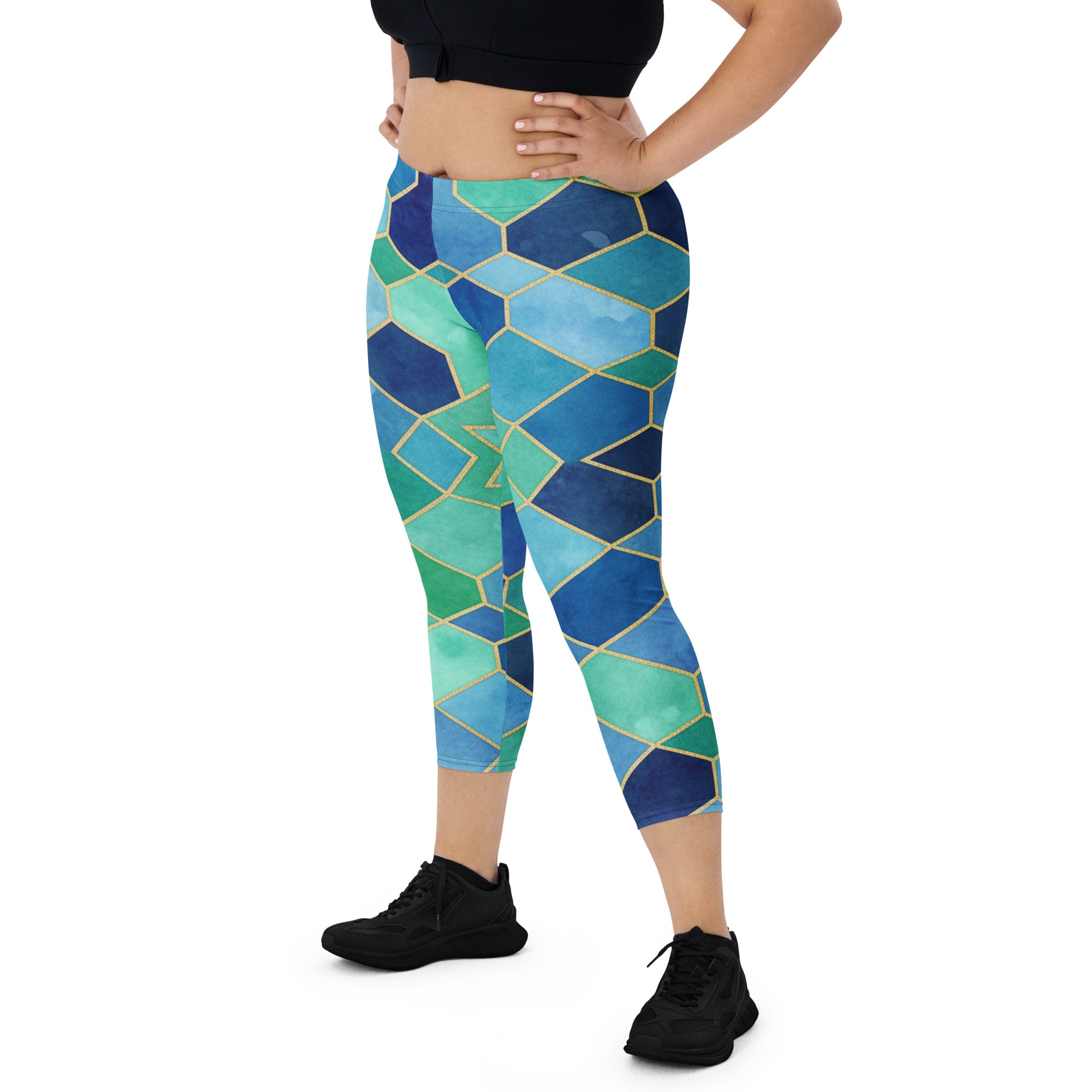 Ocean Blues Capri Leggings | GearBunch